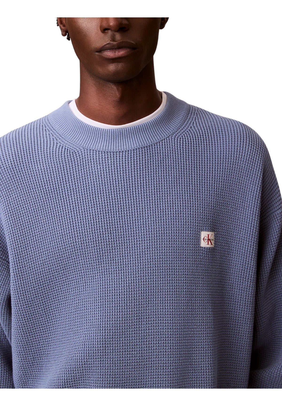 Maglione Girocollo Ls Ez Cotton Waffle LV04RD313G Dusty Sailor Blue