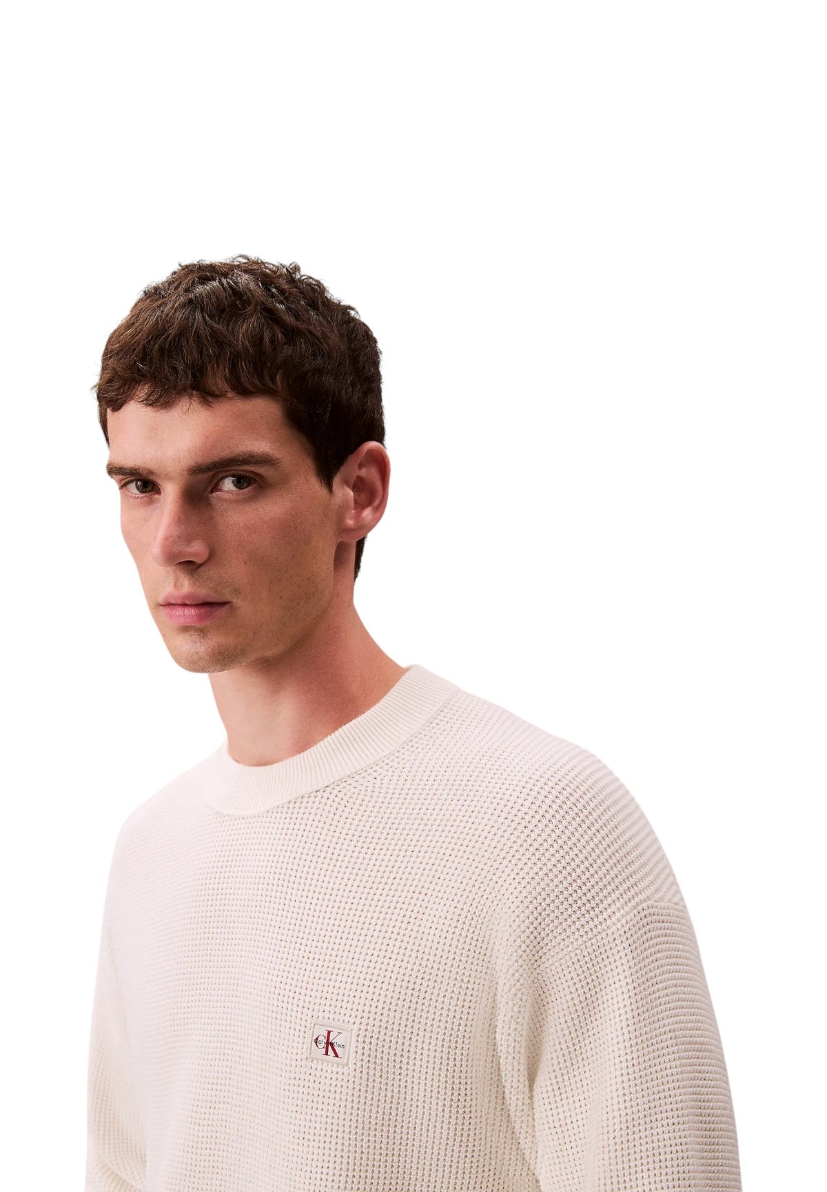 Maglione Girocollo Ls Ez Cotton Waffle LV04RD313G Tofu