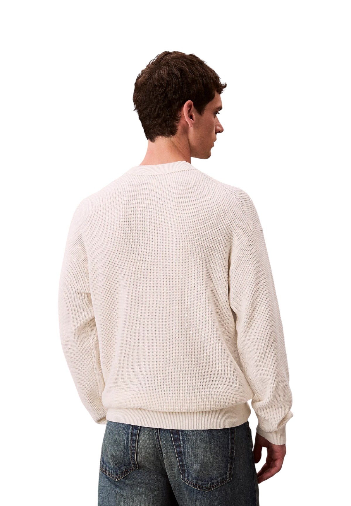 Maglione Girocollo Ls Ez Cotton Waffle LV04RD313G Tofu