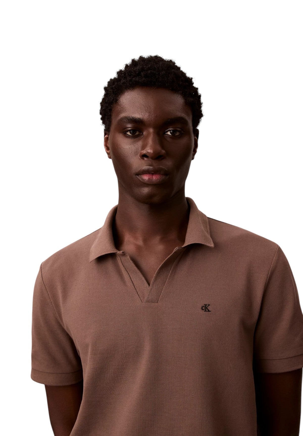 Polo Piqué Ss Open Collar Casua LV04RF215G Warm Oak