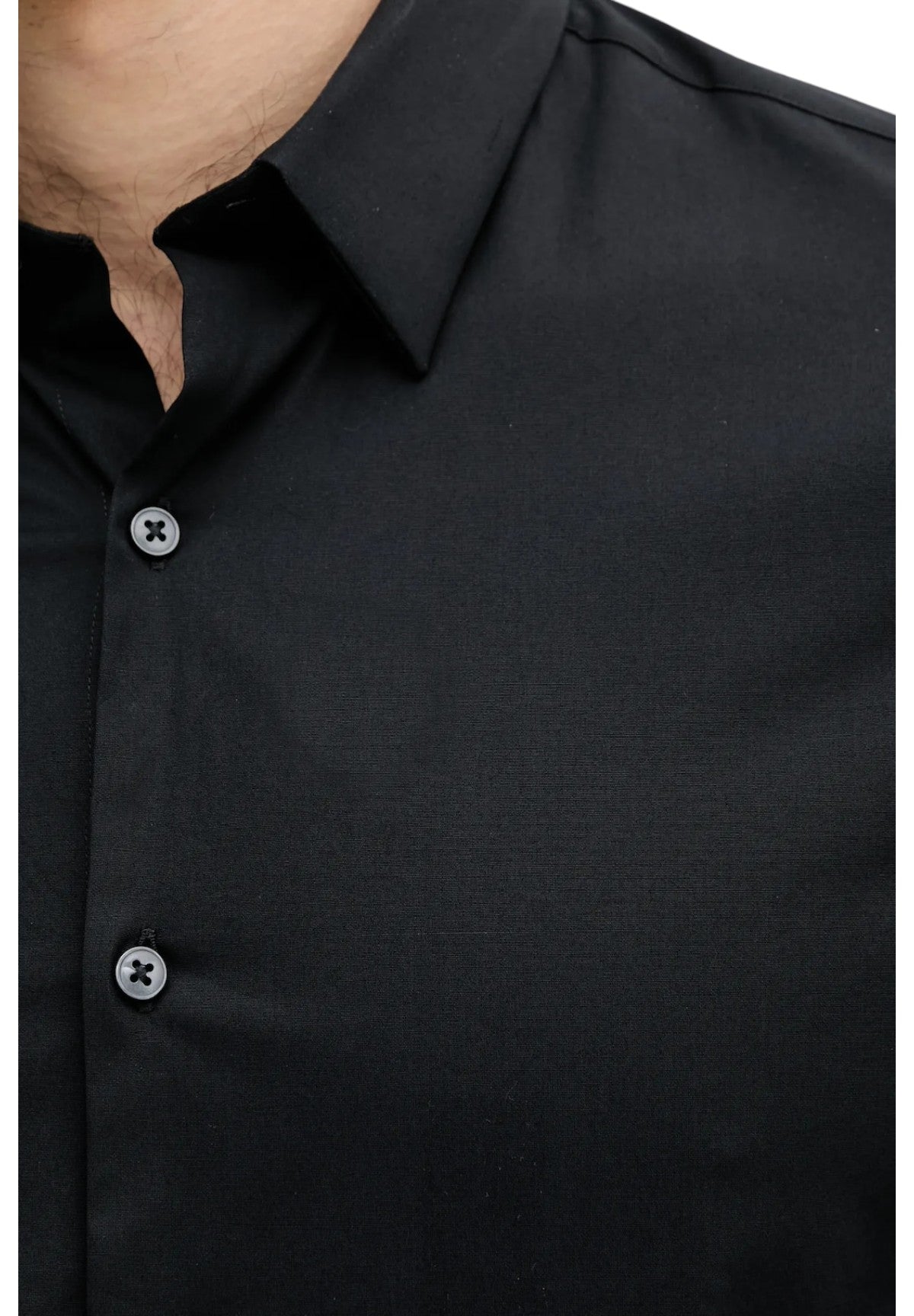Camicia a Maniche Lunghe Xslim Esntl Poplin S LV019EU030 Black