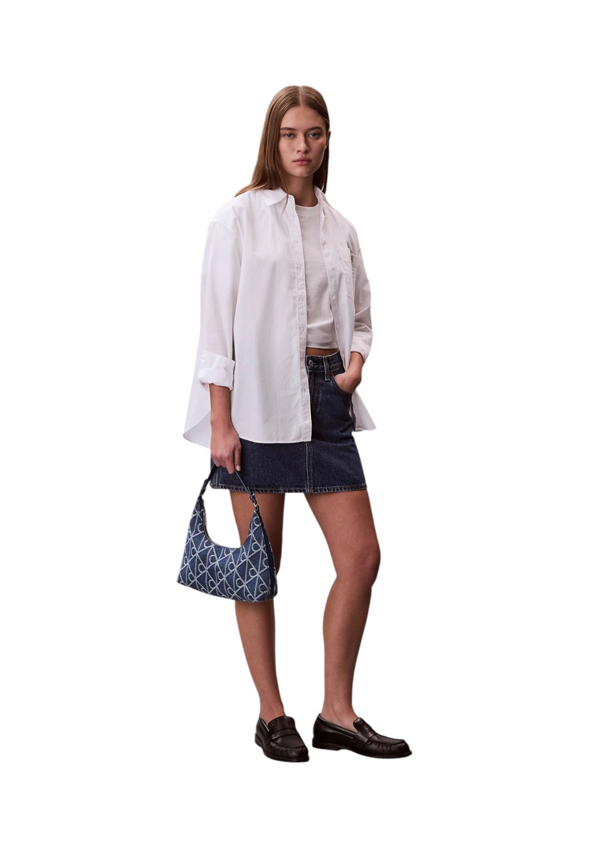 Borsa a Spalla LV04F3431G Denim Jqd Medium Wash