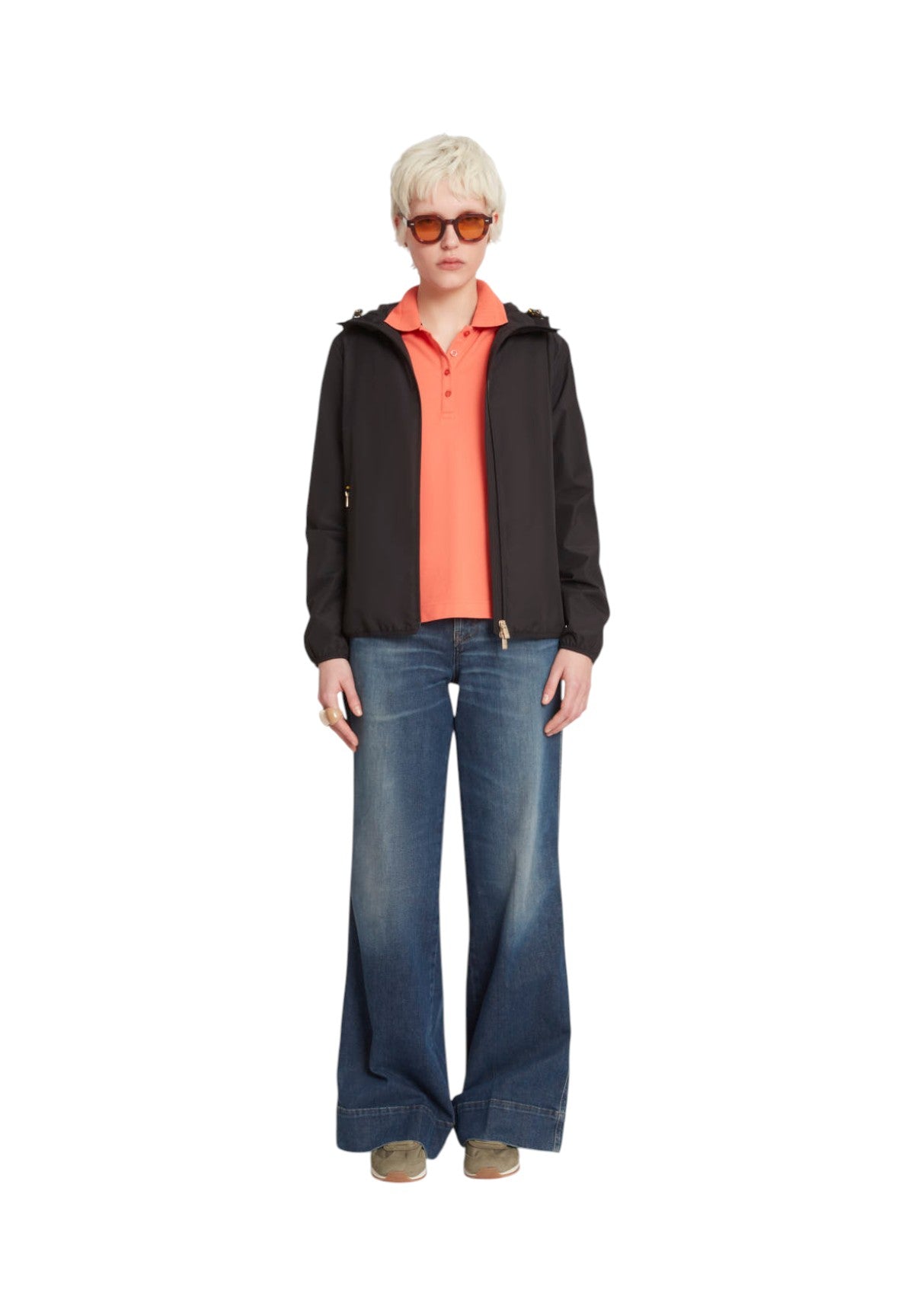 Giubbino 265Cpwj03143 P1410P LIANA Jet Black, Liger Yellow