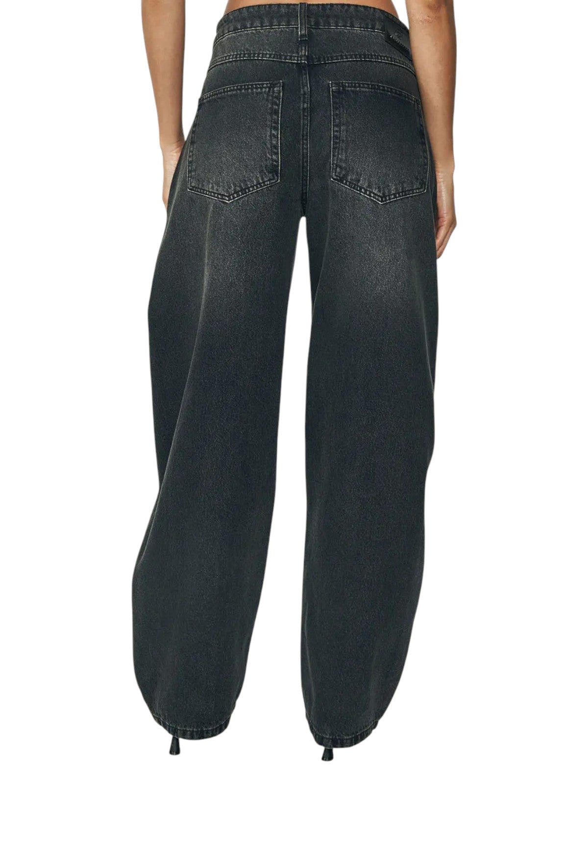 Jeans jeans black vita alta barril 21100364 Denim Nero