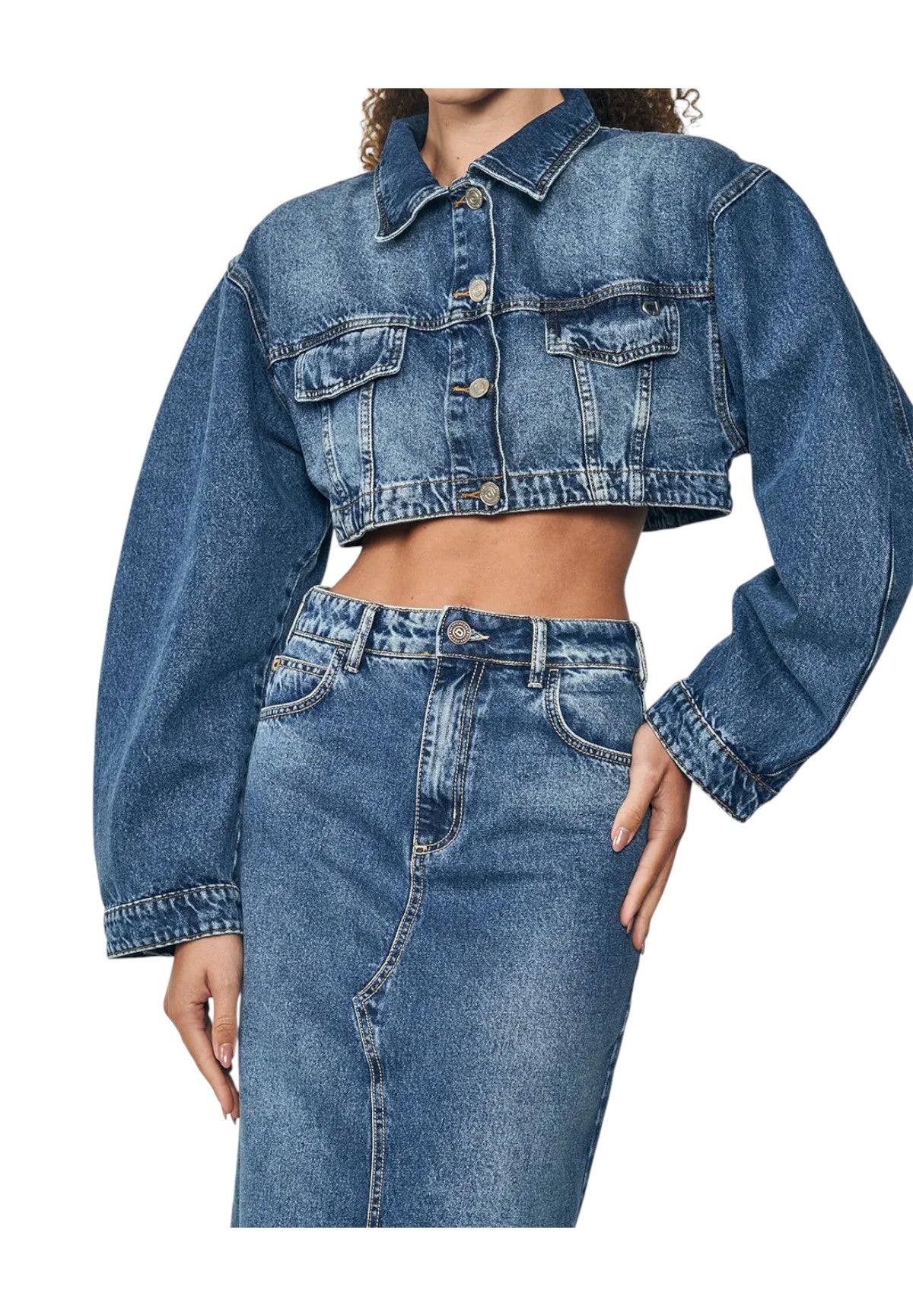 Giubbino di Jeans giubbino jeans corto 321100070 Denim