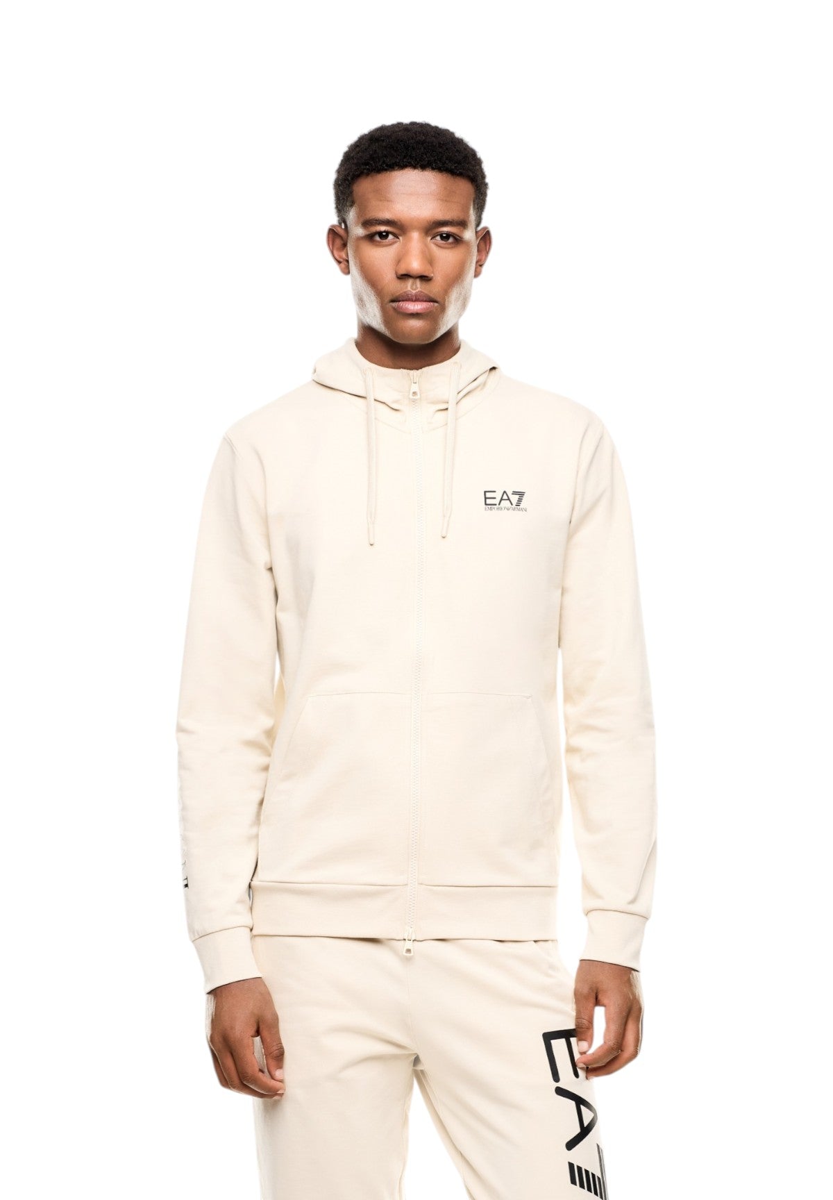 Felpa Pullover con Cappuccio 7M000568 Fog