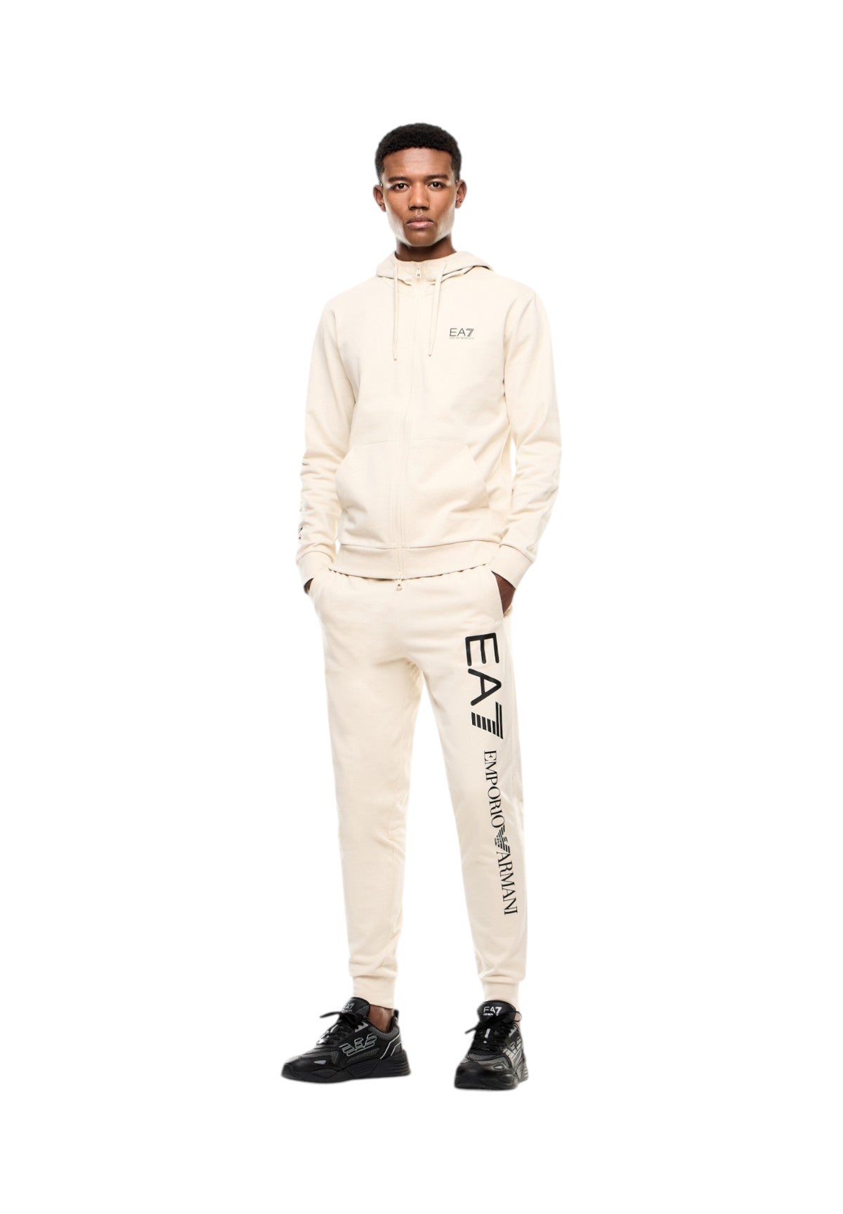 Felpa Pullover con Cappuccio 7M000568 Fog