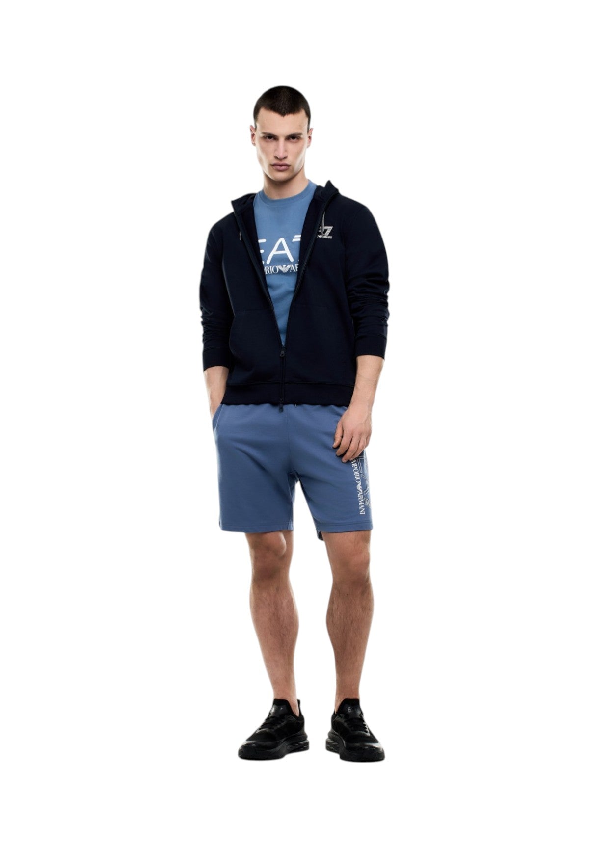 Bermuda in Felpa 7M001315 Blue Horizon