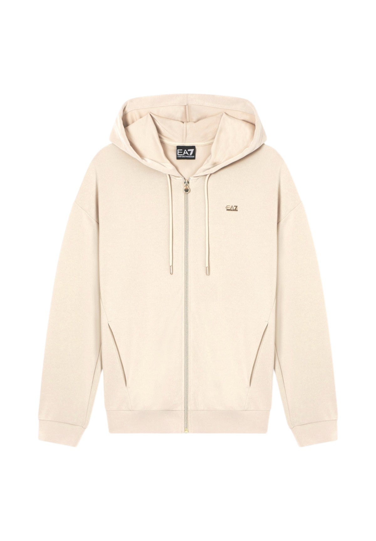 Felpa Full-Zip con Cappuccio 7W000192 Fog