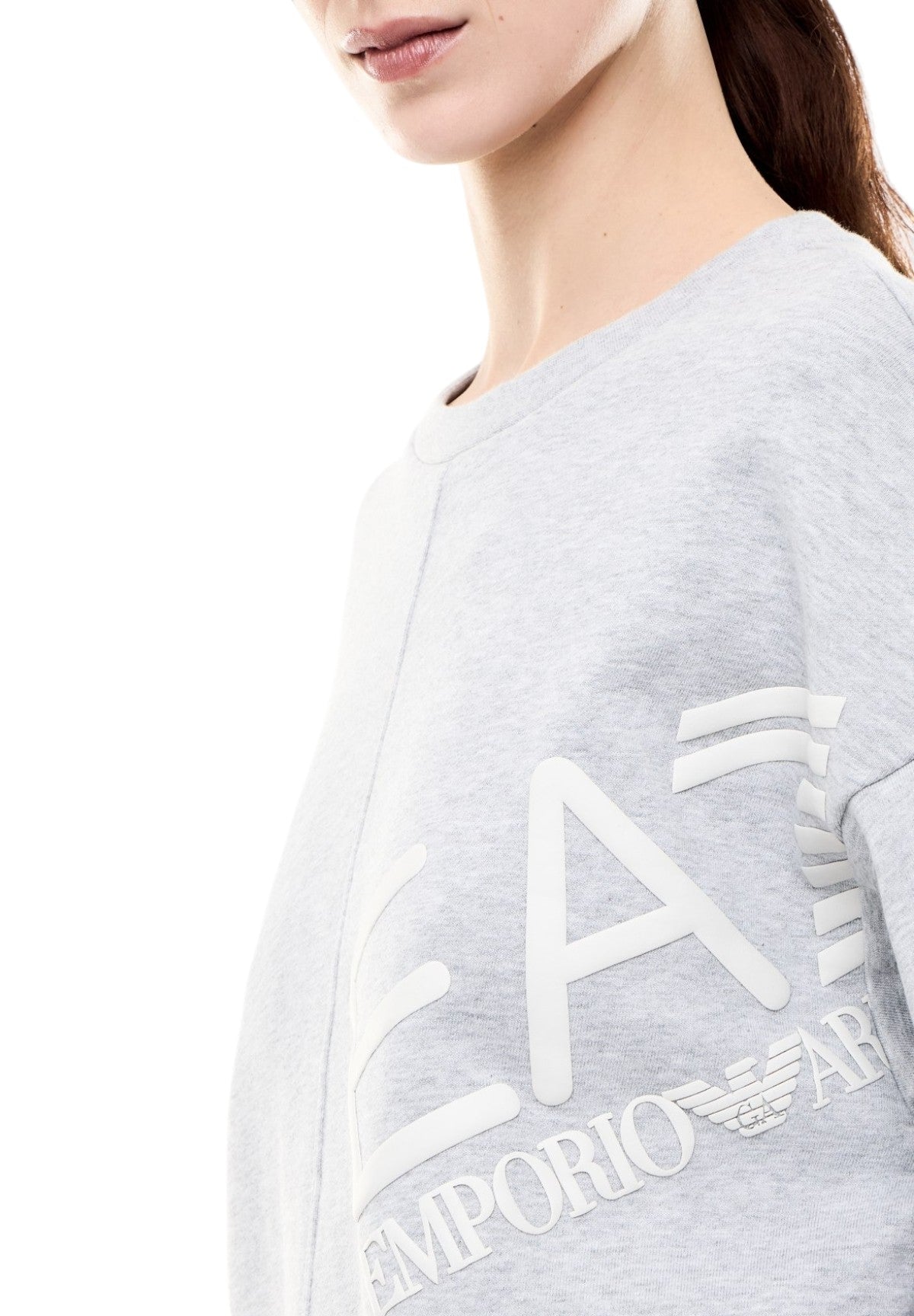 Felpa Girocollo 7W000966 Light grey melange