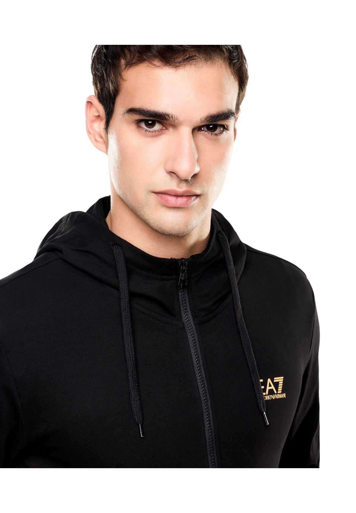 Felpa Full-Zip con Cappuccio 8NPM33 Black