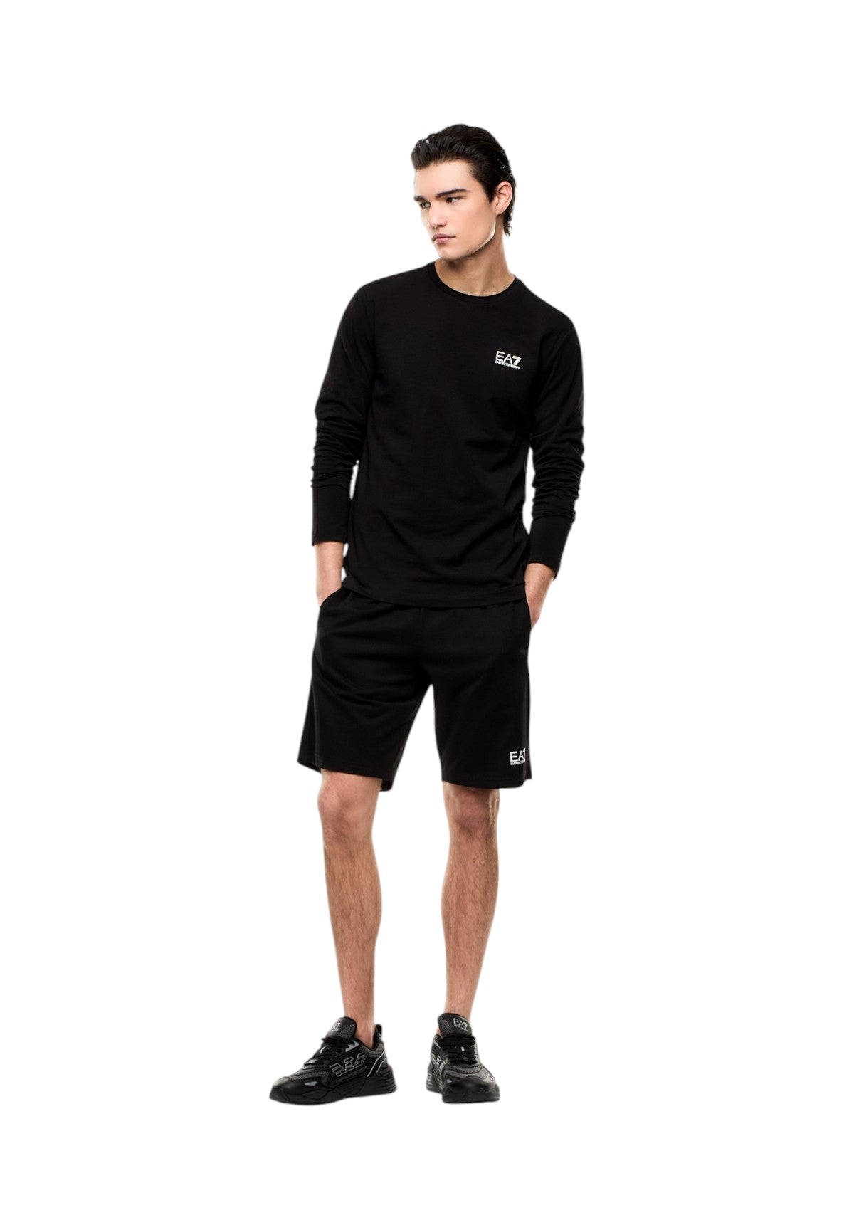 Bermuda in Felpa 8NPS65 Black