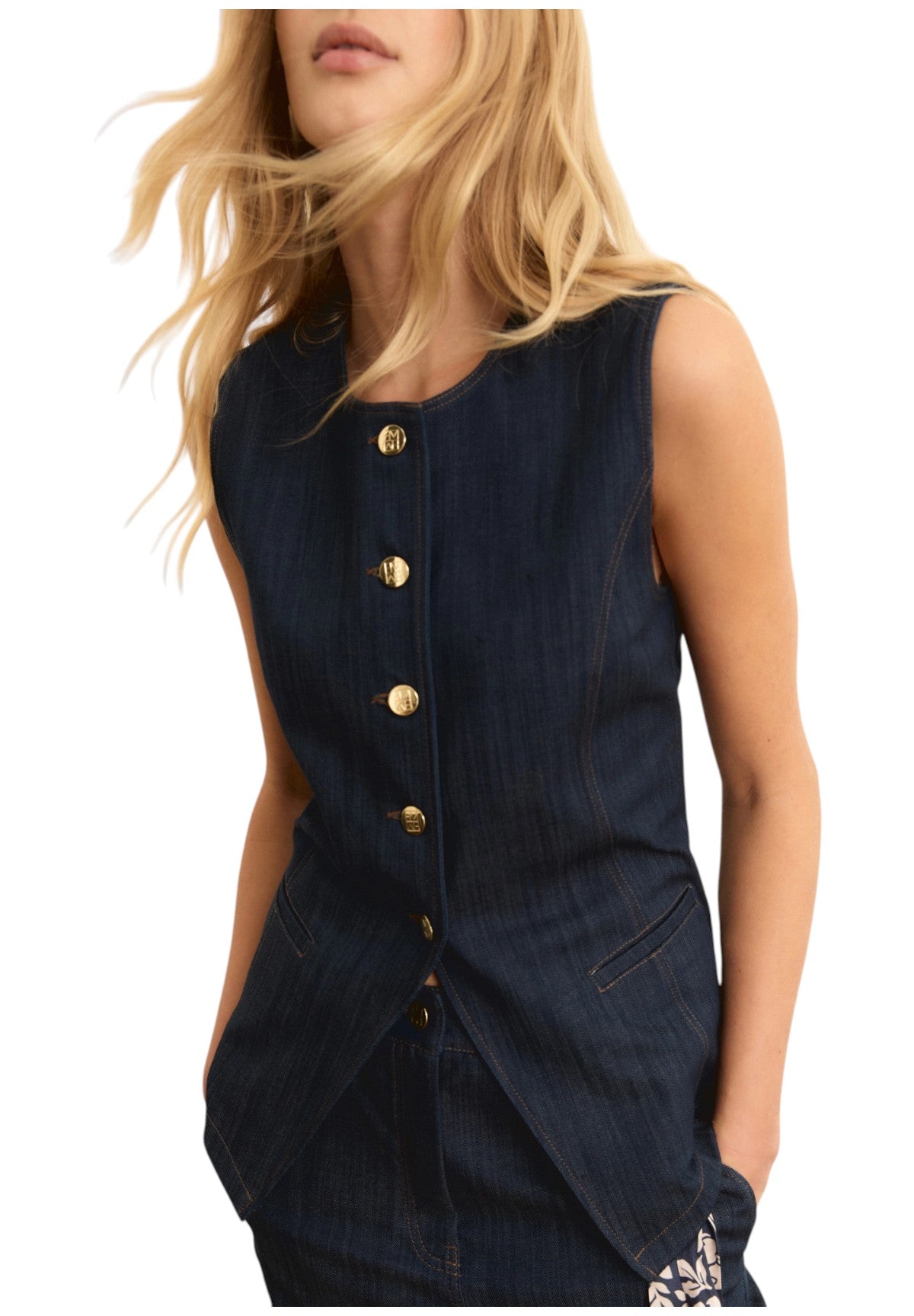 Gilet Elegante 2615151014200 EMICACHI Blu