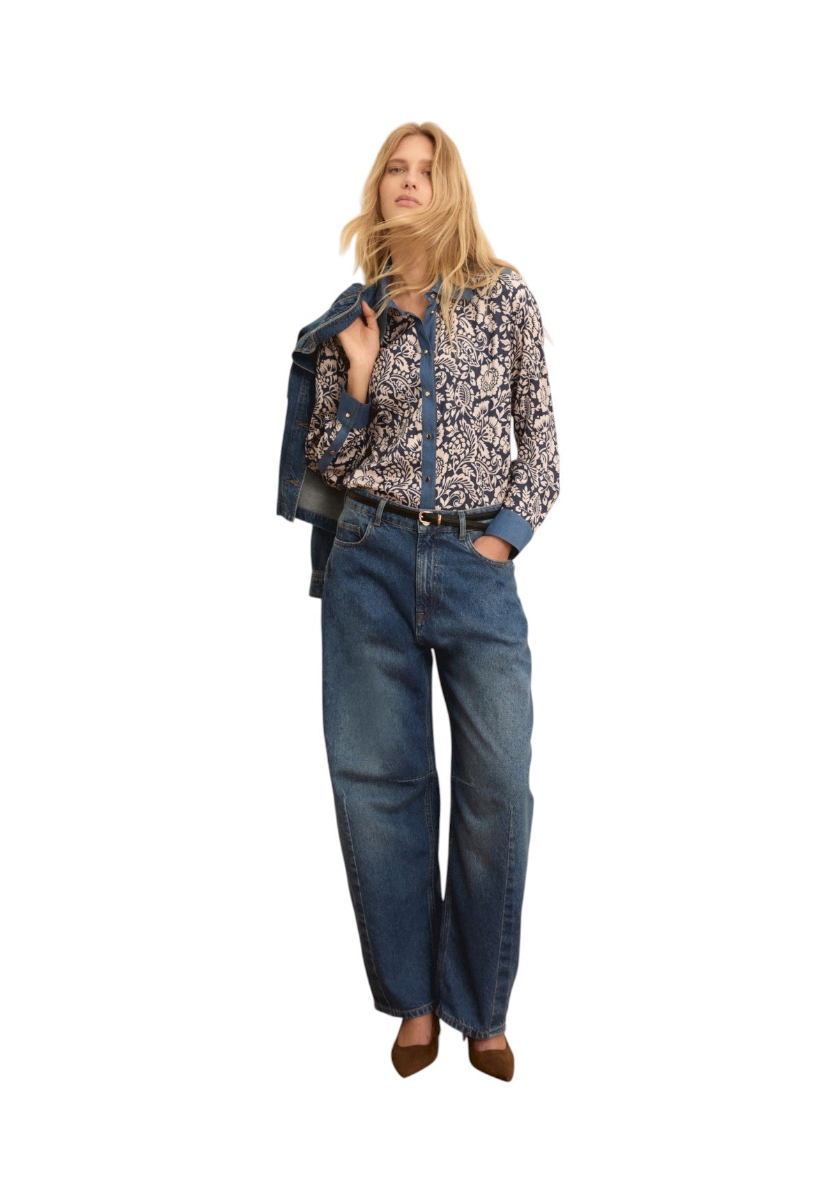 Camicia a Maniche Lunghe 2615111064200 EMISALITA Blu