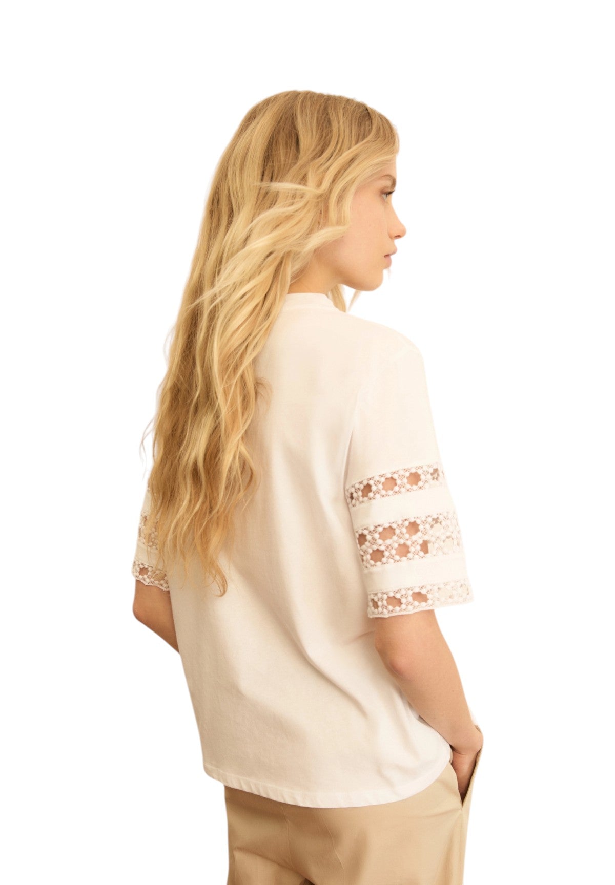 T-shirt a Maniche Corte 2615971042200 EMMAPE Bianco Ottico