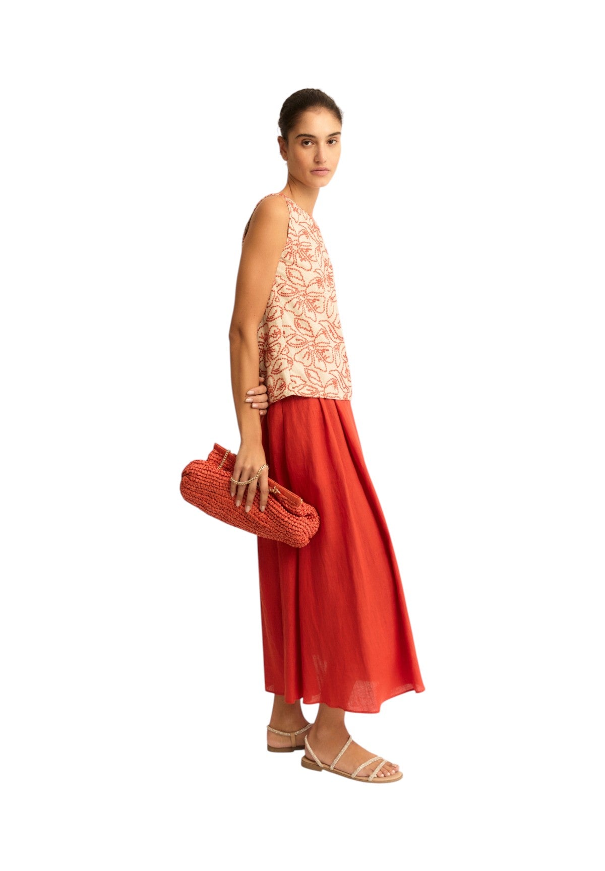 Gonna 2615101082200 EMMBIADA Rosso geranio