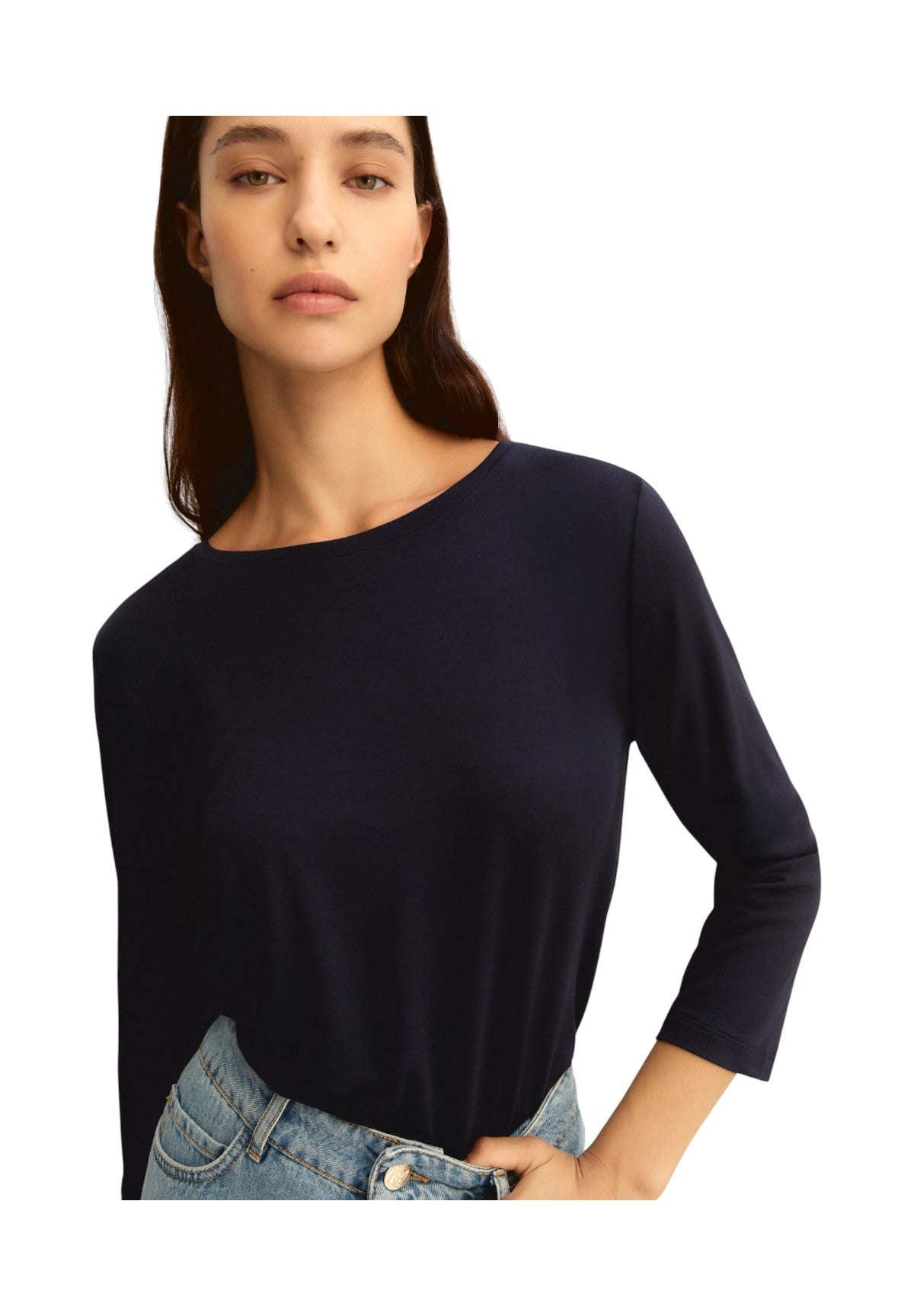 T-shirt a Maniche Lunghe 2615971011200 EMMCOSETTA Blu