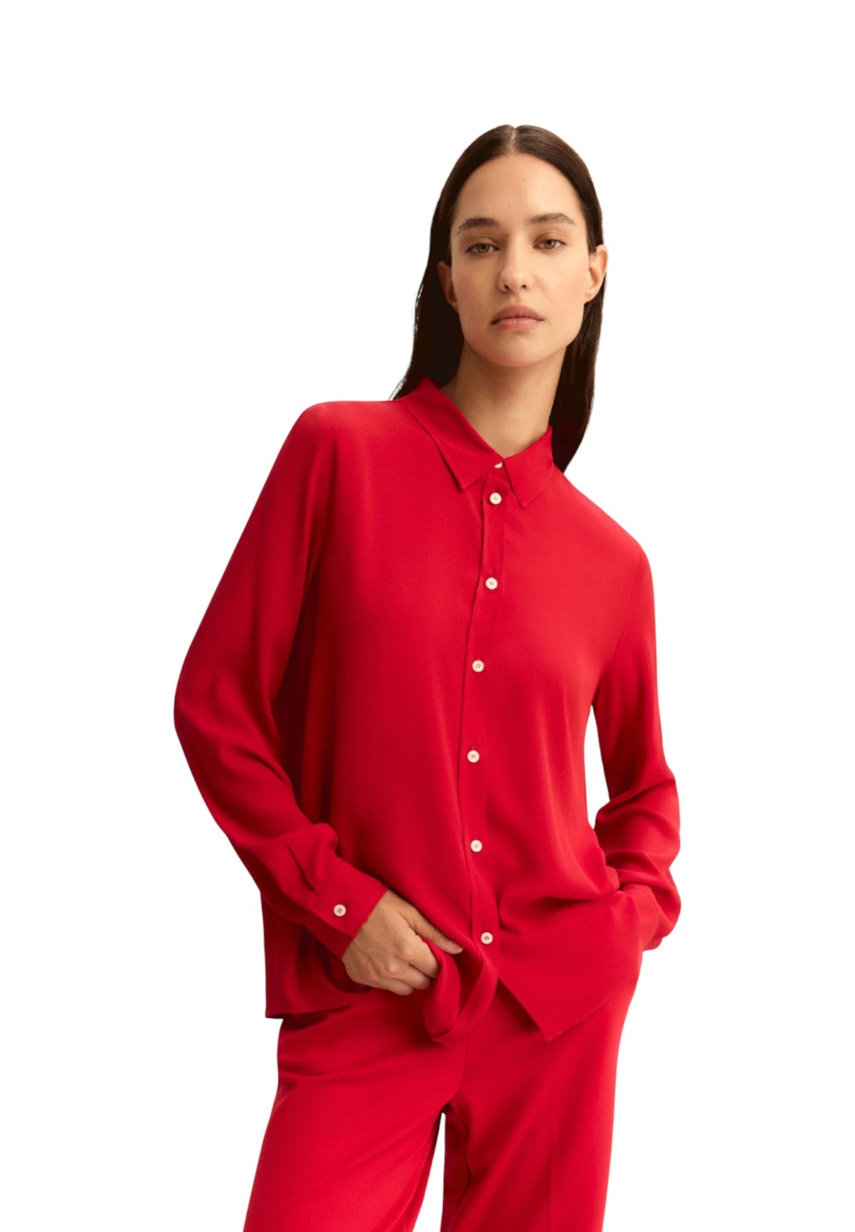 Camicia a Maniche Lunghe 2615111161200 EMMFARO Rosso
