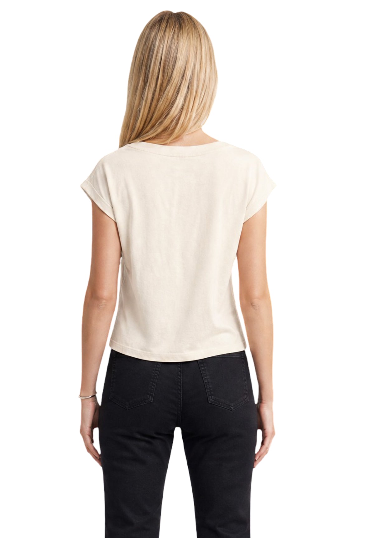 T-shirt a Maniche Corte 2615971021200 EMMFERVIDA Panna