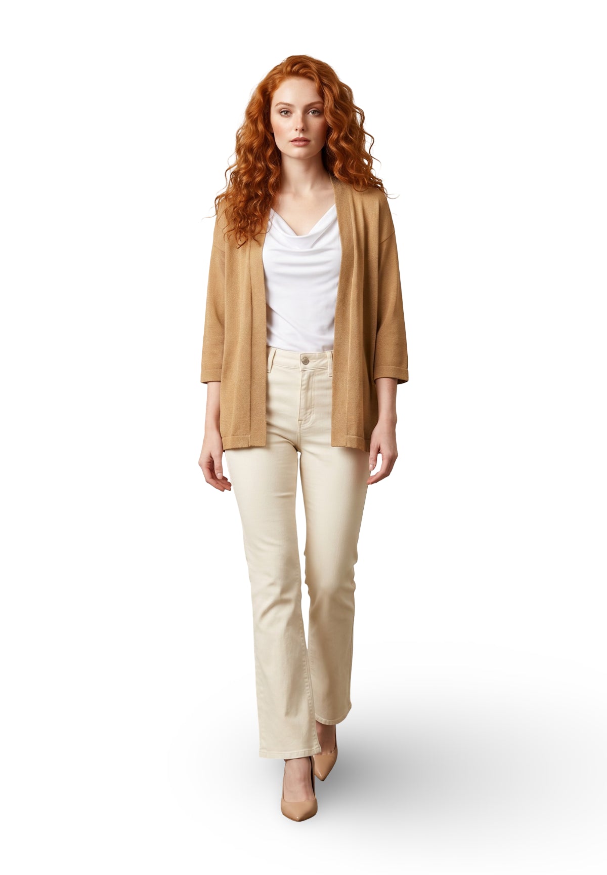 Cardigan 2615341041200 EMMGELA Cammello