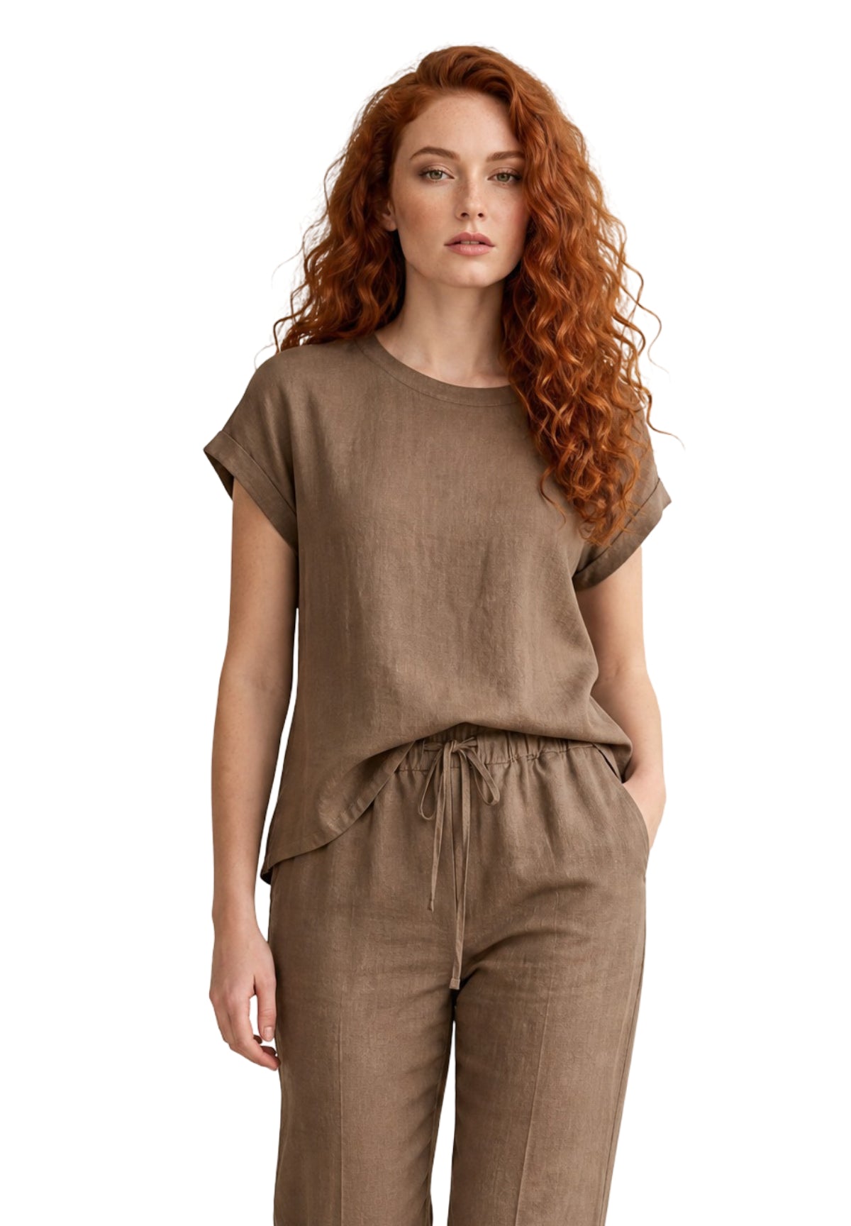 T-shirt a Maniche Corte 2615111132200 EMMGEYSER Tortora