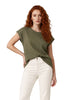 Emme Marella T-shirt a Maniche Corte 2615111132200 EMMGEYSER Ecru