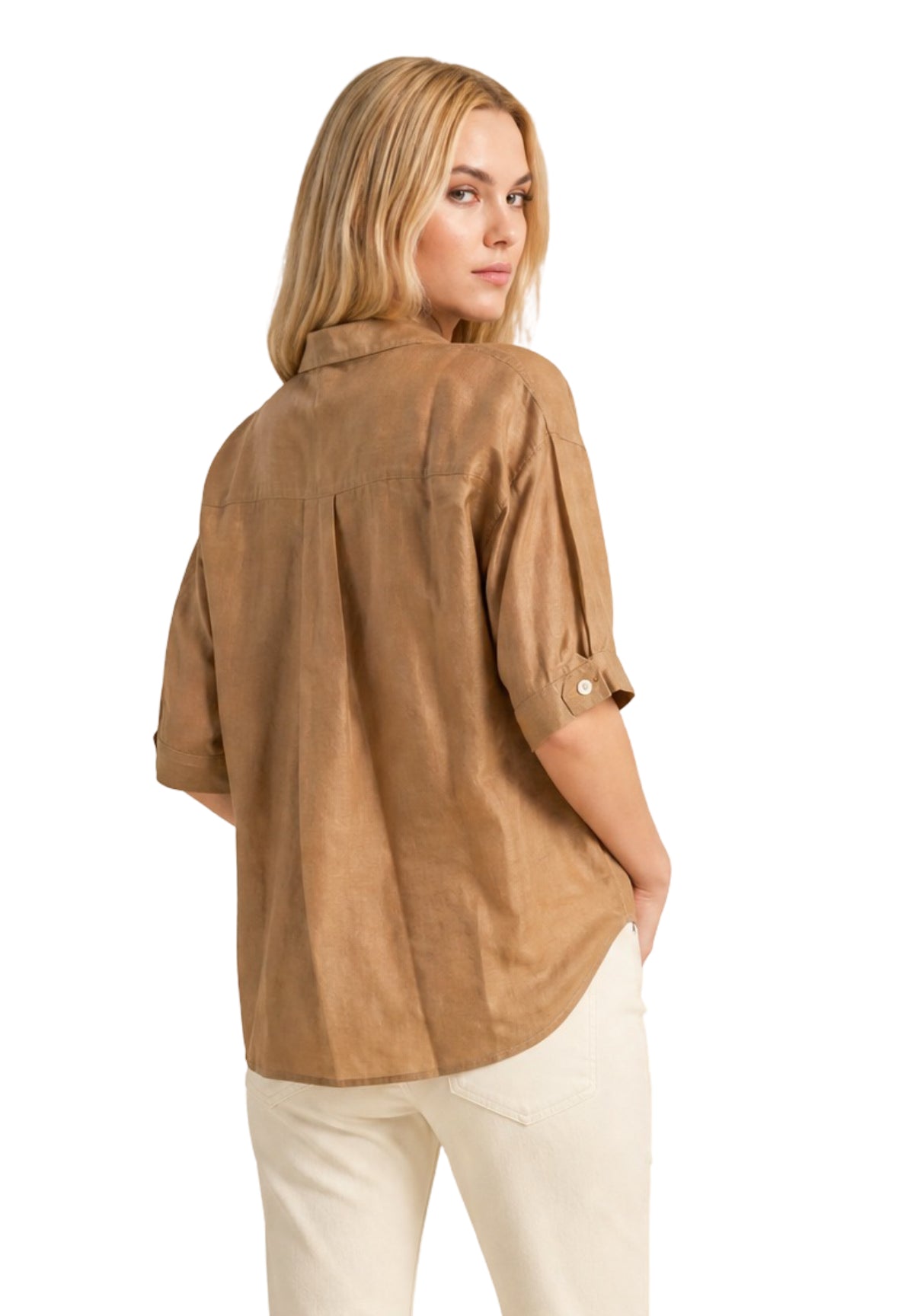 Camicia Coreana 2615111112200 EMMGIGA Cammello