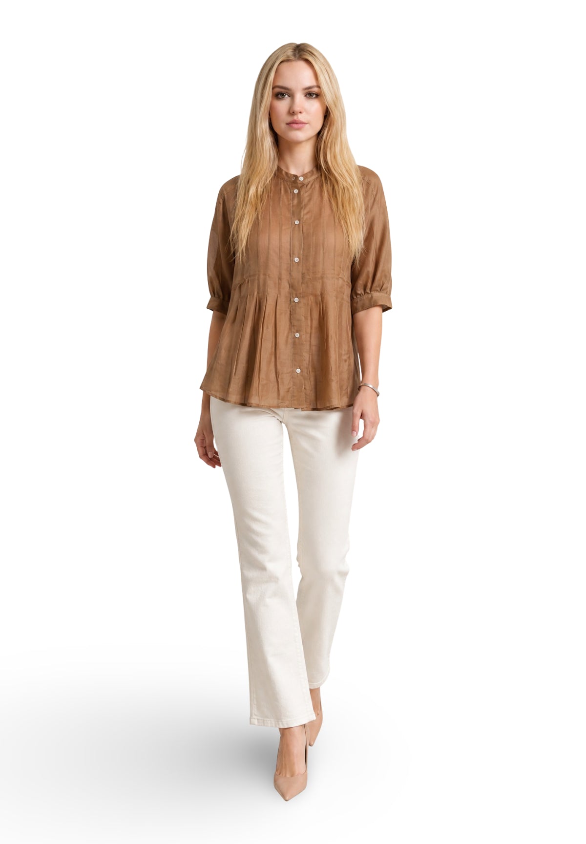 Camicia Coreana 2615111112200 EMMGIGA Cammello