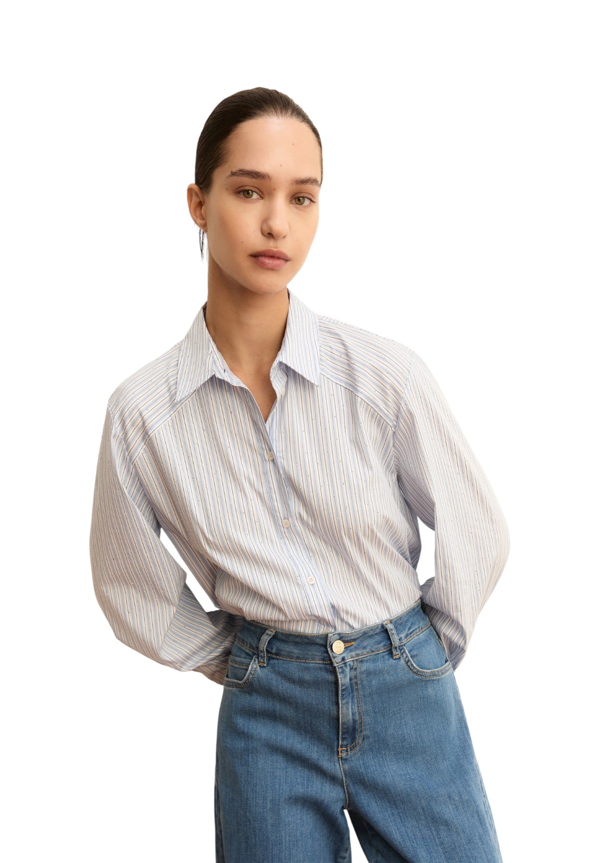 Camicia a Maniche Lunghe 2615111121200 EMMLIUTI Azzurro