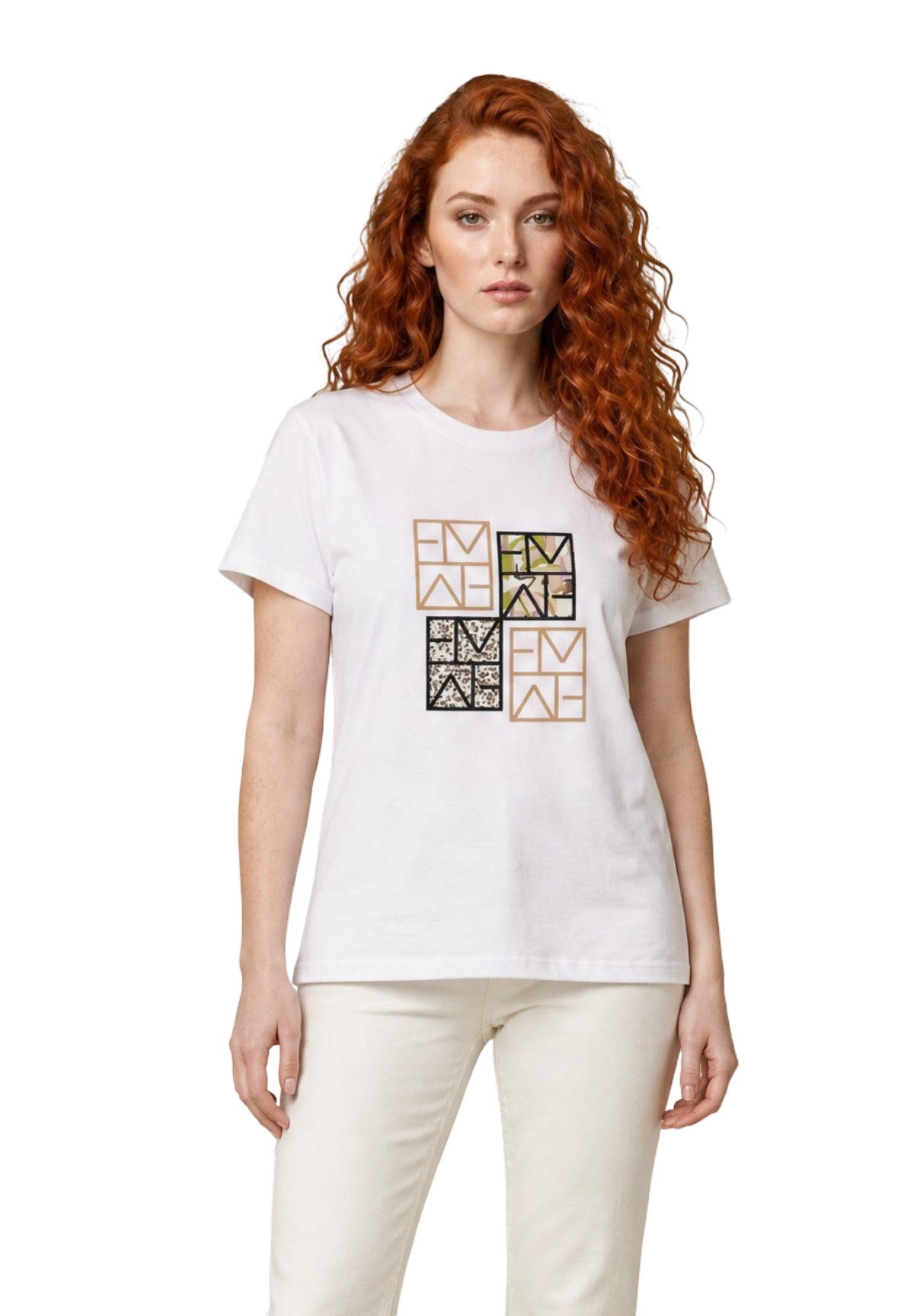 T-shirt a Maniche Corte 2615971061200 EMMMAREA Bianco
