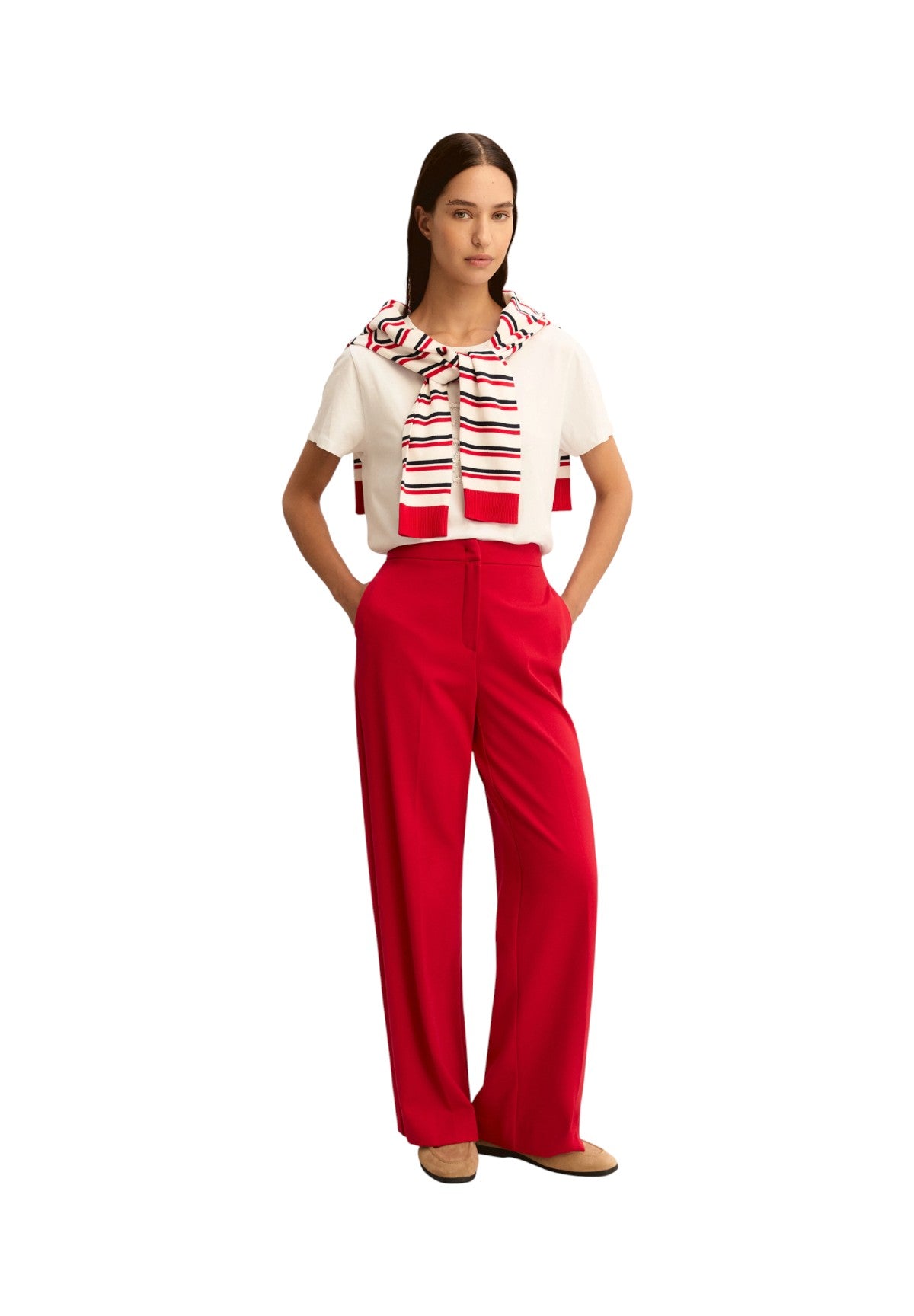 Pantaloni 2615781031200 EMMPALACE Rosso