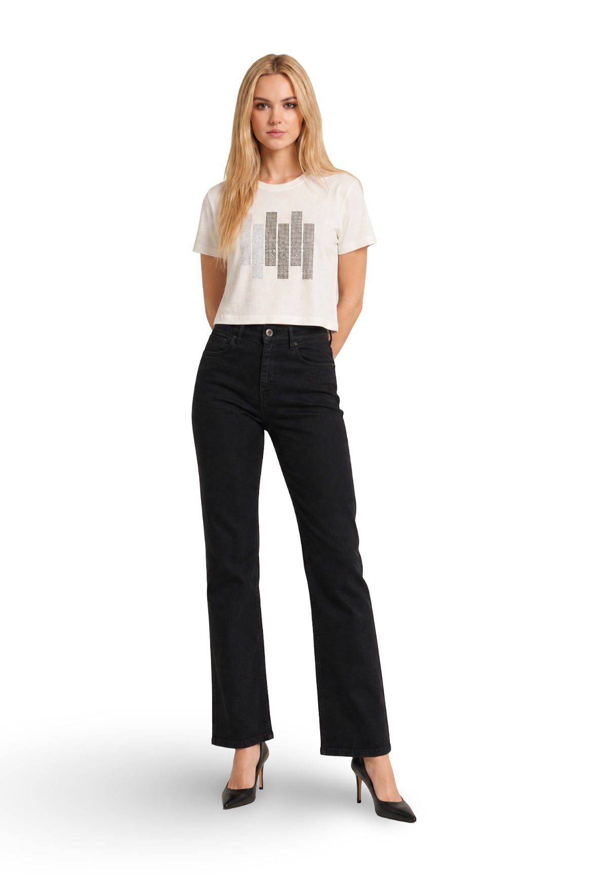 T-shirt a Maniche Corte 2615971071200 EMMTESSILE Bianco