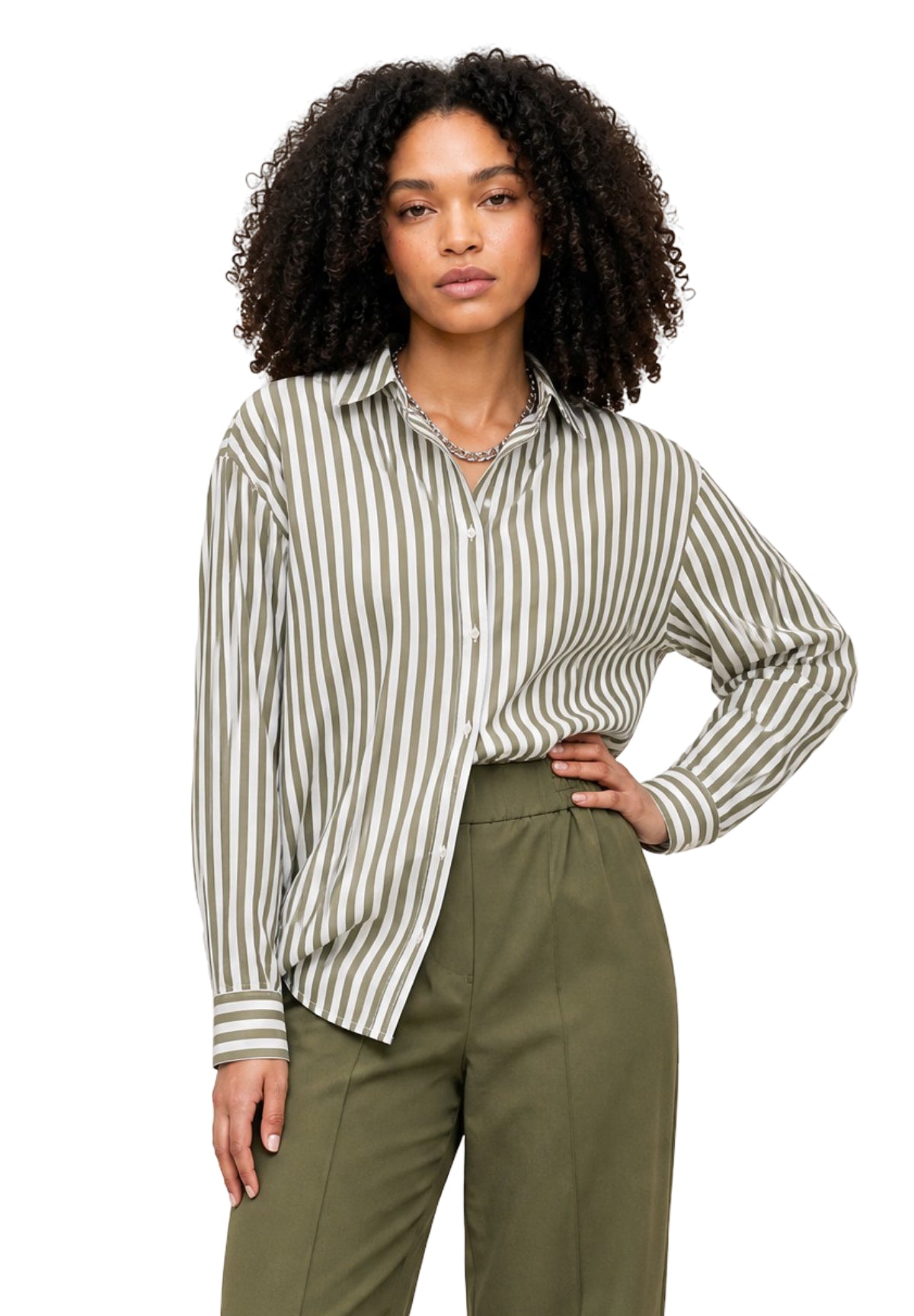 Camicia a Maniche Lunghe 2615111012200 EMMUGGIOSO Verde militare