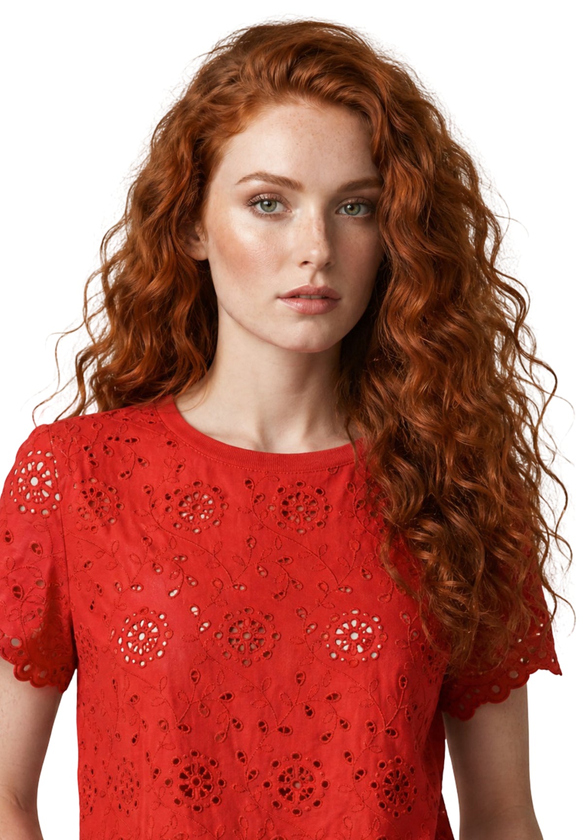 T-shirt a Maniche Corte 2615971022200 EMMVELETTA Rosso geranio
