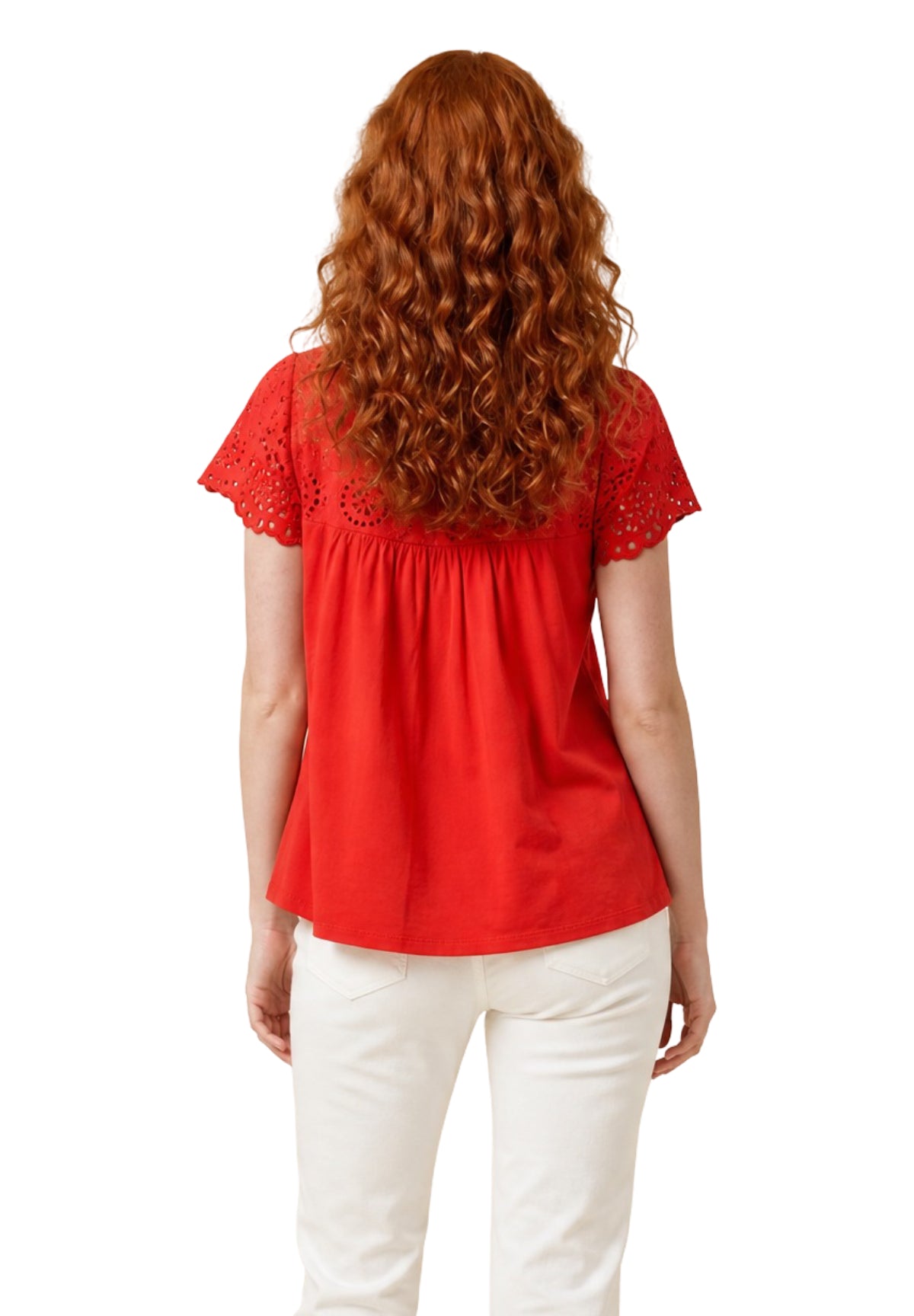 T-shirt a Maniche Corte 2615971022200 EMMVELETTA Rosso geranio