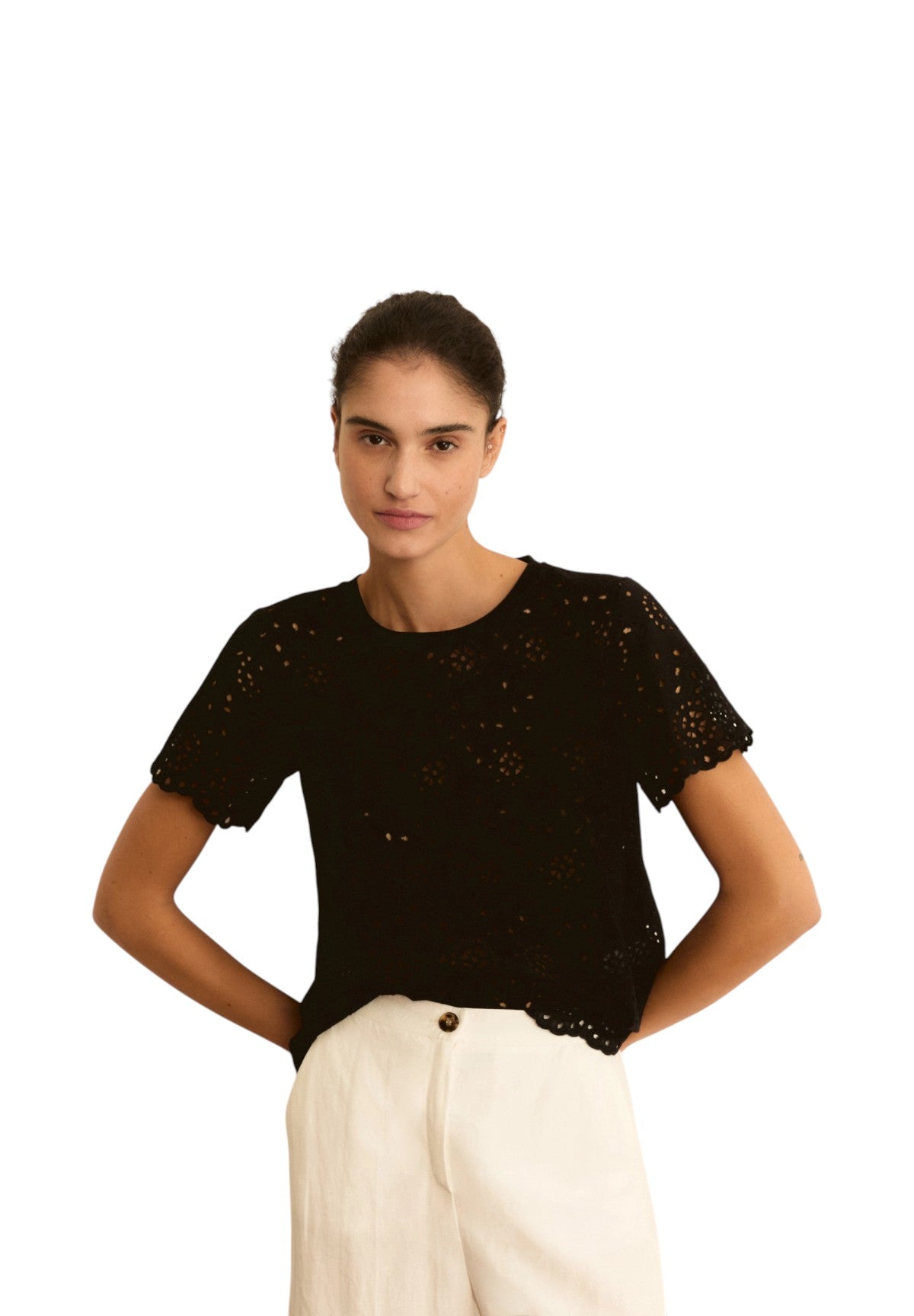 T-shirt a Maniche Corte 2615971022200 EMMVELETTA Nero