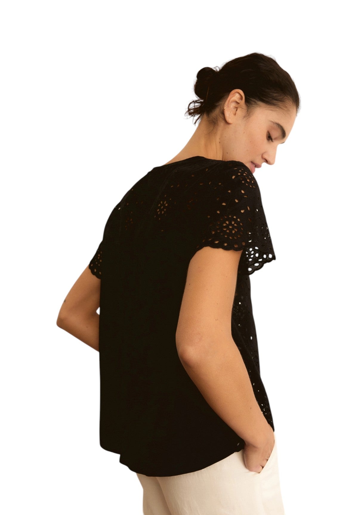 T-shirt a Maniche Corte 2615971022200 EMMVELETTA Nero