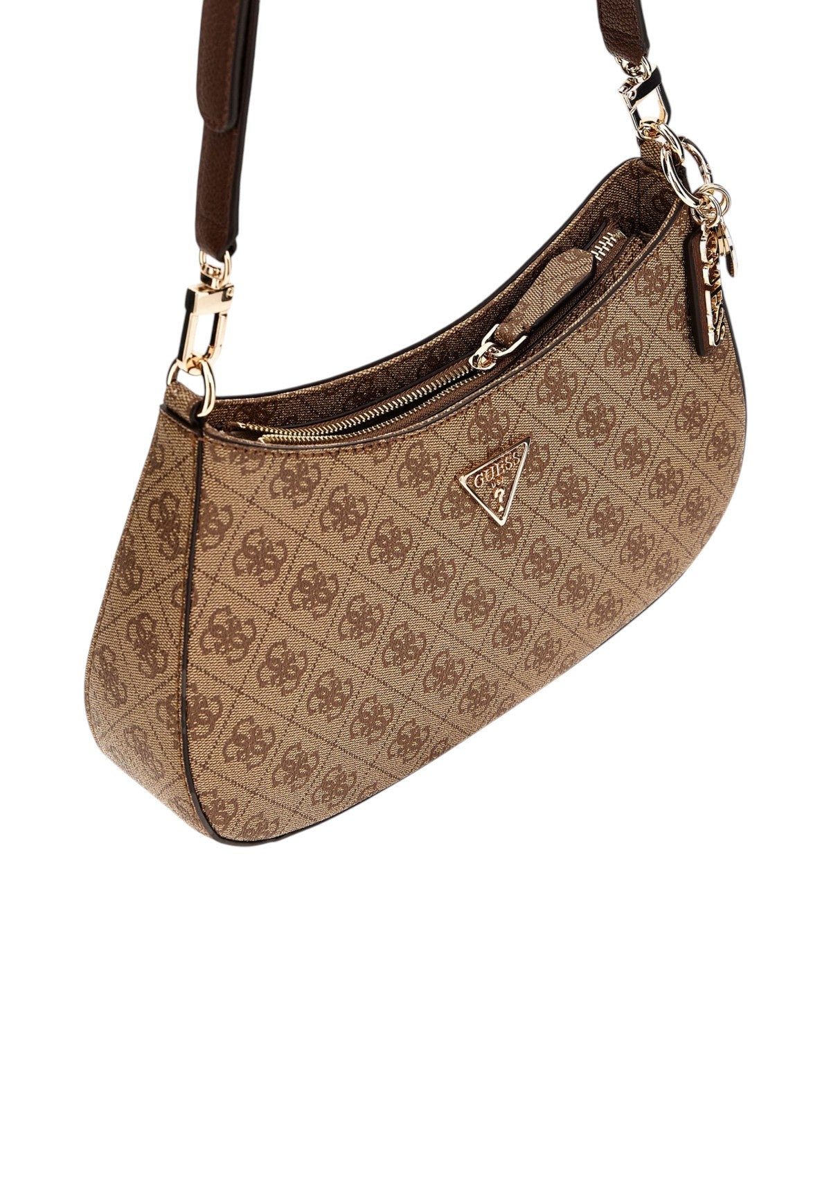 Borsa a Spalla Noelle Ii 3 Comp Shldr Xbody HWBG96 Latte Logo, Brown