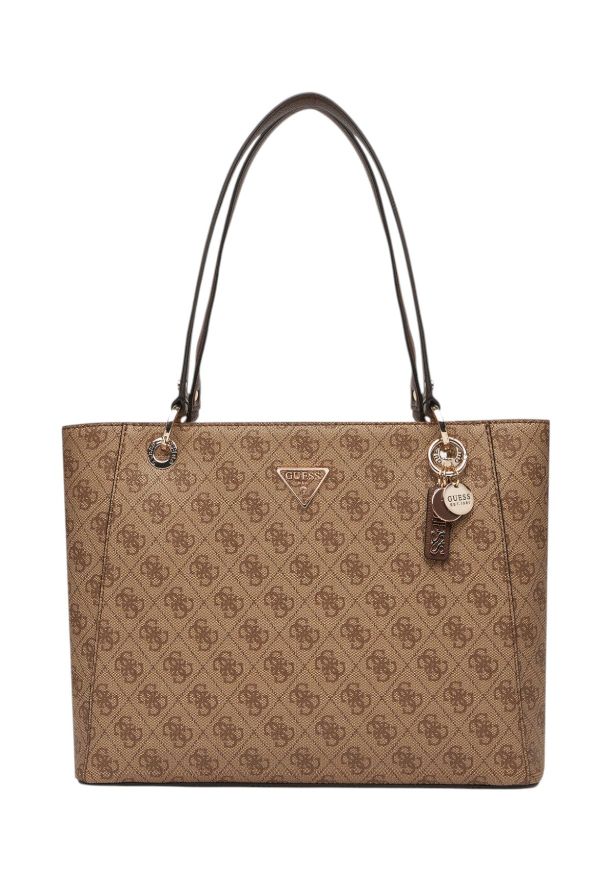 Borsa a Spalla Noelle Ii 3 Comp Shldr Xbody HWBG96 Latte Logo, Brown