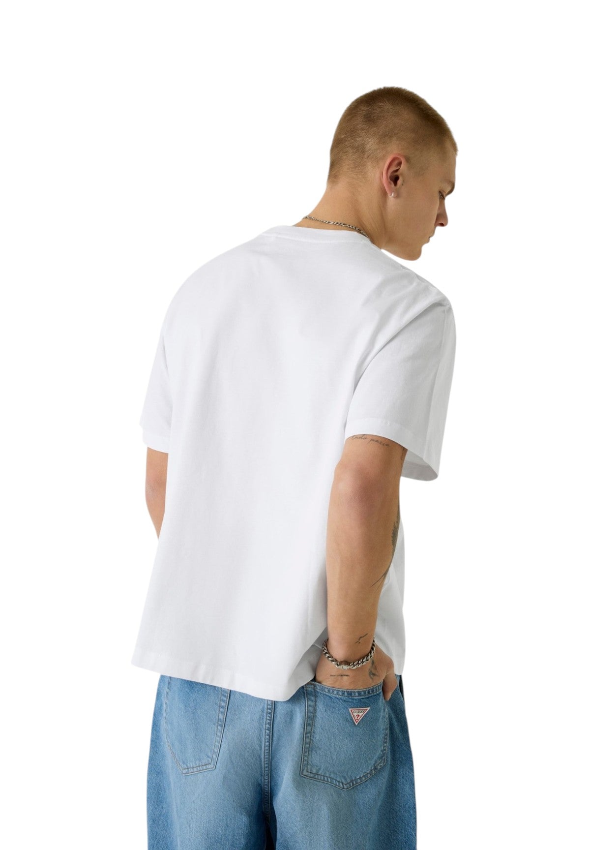 T-shirt a Maniche Corte Gj Ss Cn Os Logo Emb Tee M4YI44 Pure White