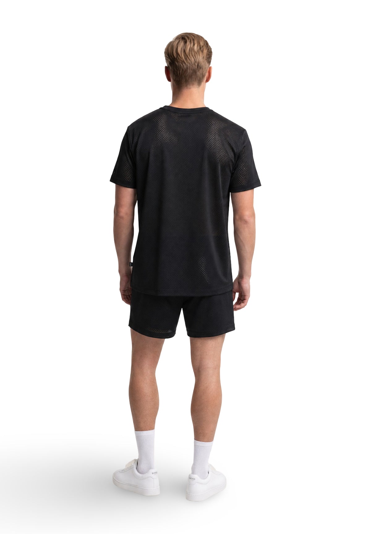 Bermuda in Felpa Gj Reg Fit Mesh Shorts M6GDC0 Jet Black A996