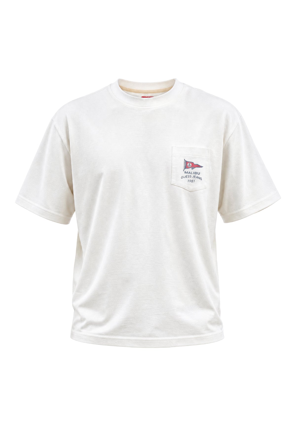 T-shirt a Maniche Corte Gj Boxy Cropped Slub Pique Ss M6GI00 Alabaster White
