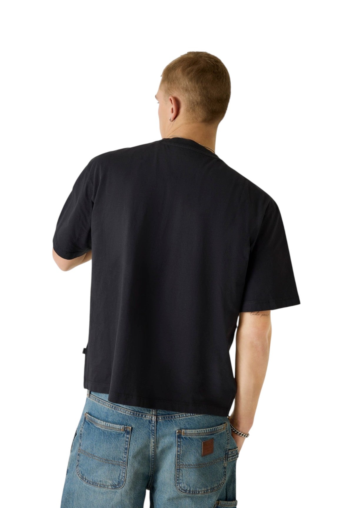 T-shirt a Maniche Corte Gj Ss Cn Boxy Cropped Tee M6GIB6 Jet Black Multi