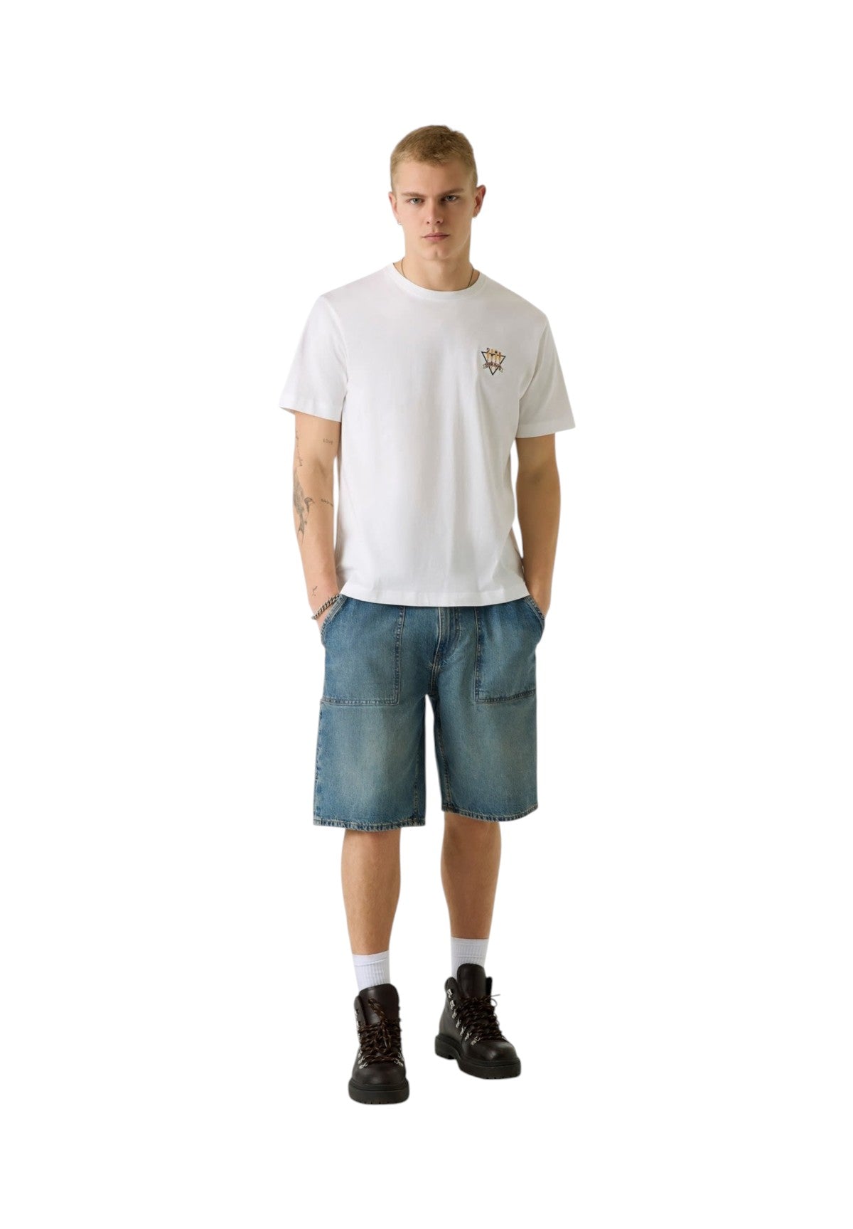 T-shirt a Maniche Corte Gj Ss Cn Reg Nautical Tee M6GIB7 Alabaster White