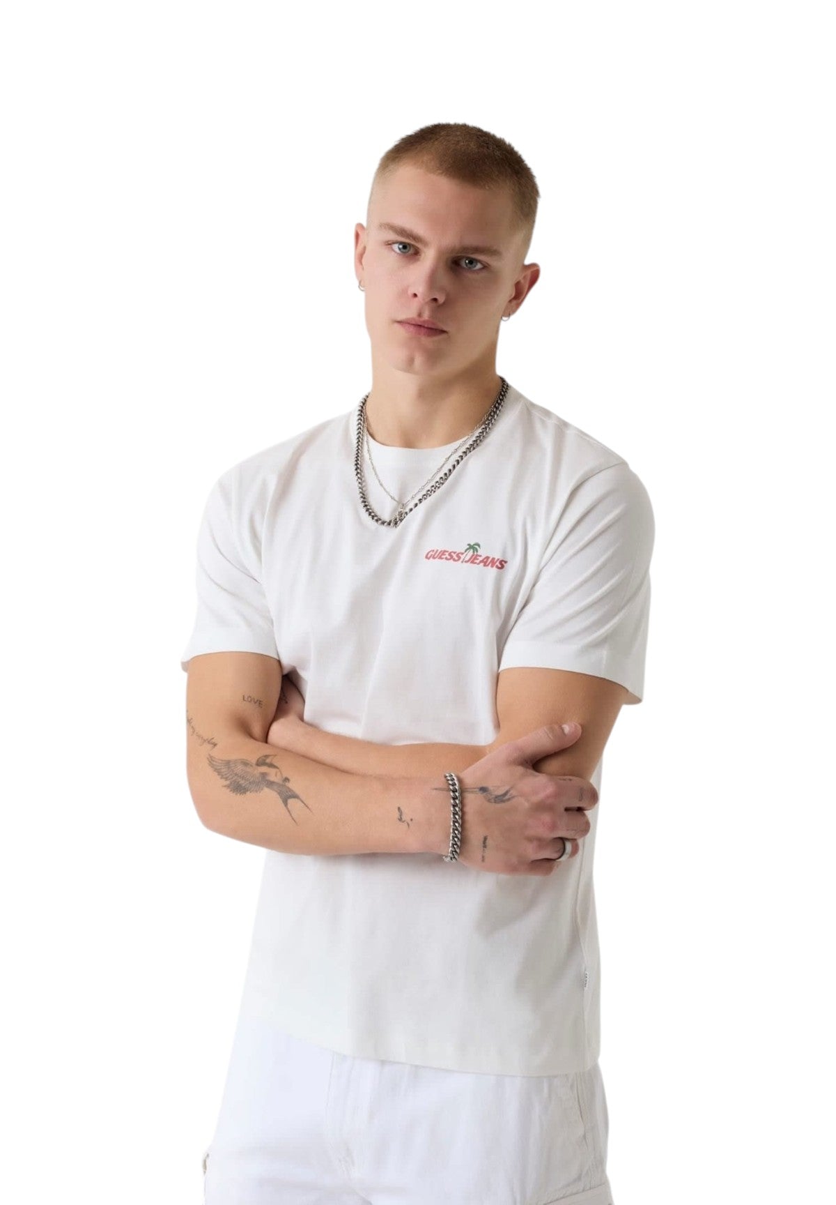 T-shirt a Maniche Corte Gj Ss Cn Reg West Coast Hotel M6GIC0 Alabaster White