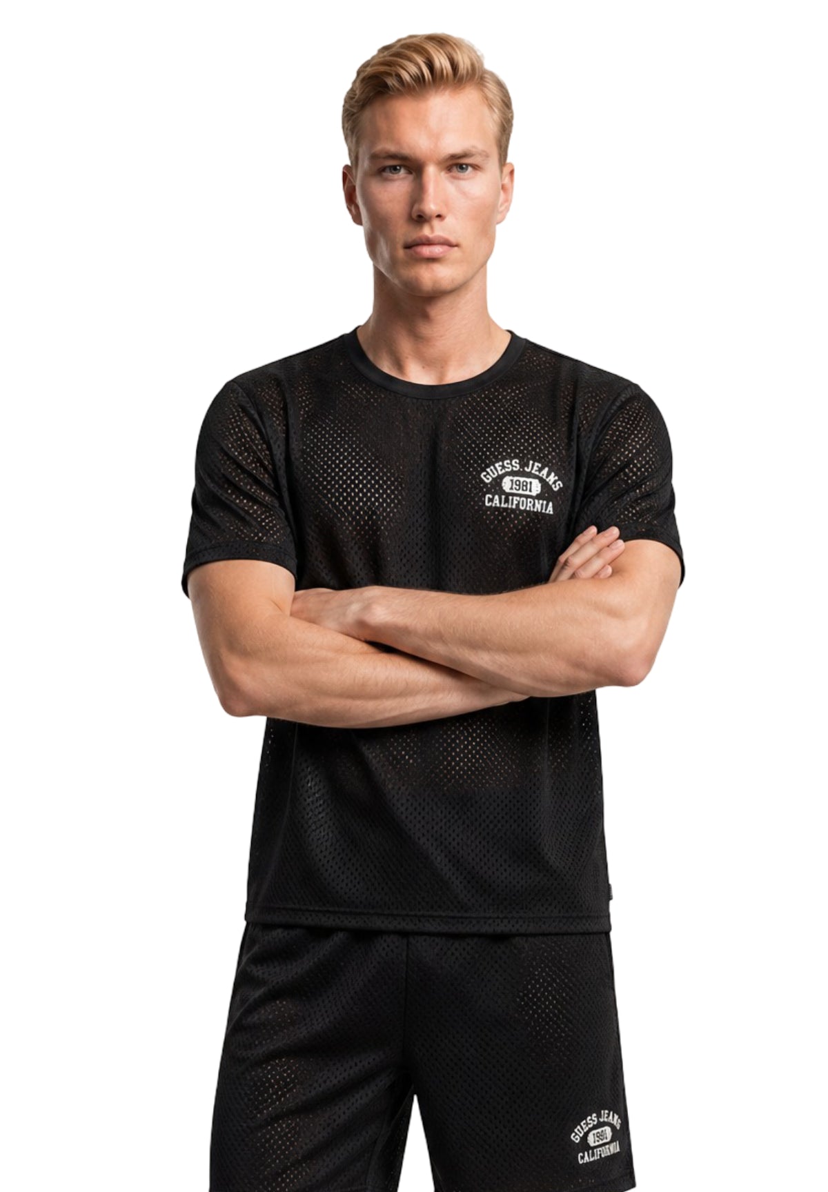 T-shirt a Maniche Lunghe Gj Ss Reg Fit Mesh Tee M6GPA1 Jet Black A996