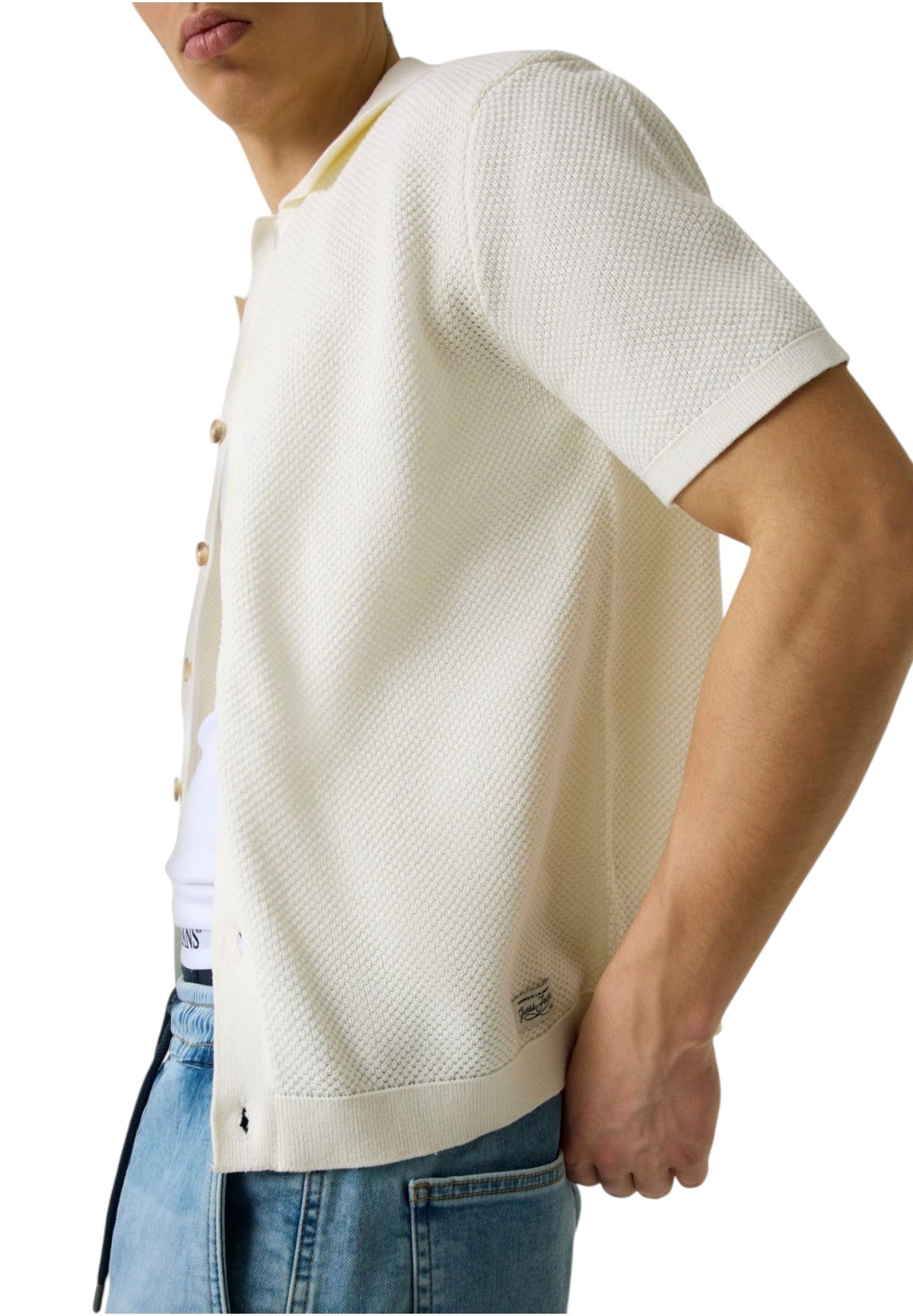 Polo Collo Derby Gj Ss Buttoned Polo Swtr M6GRZ1 Warm white