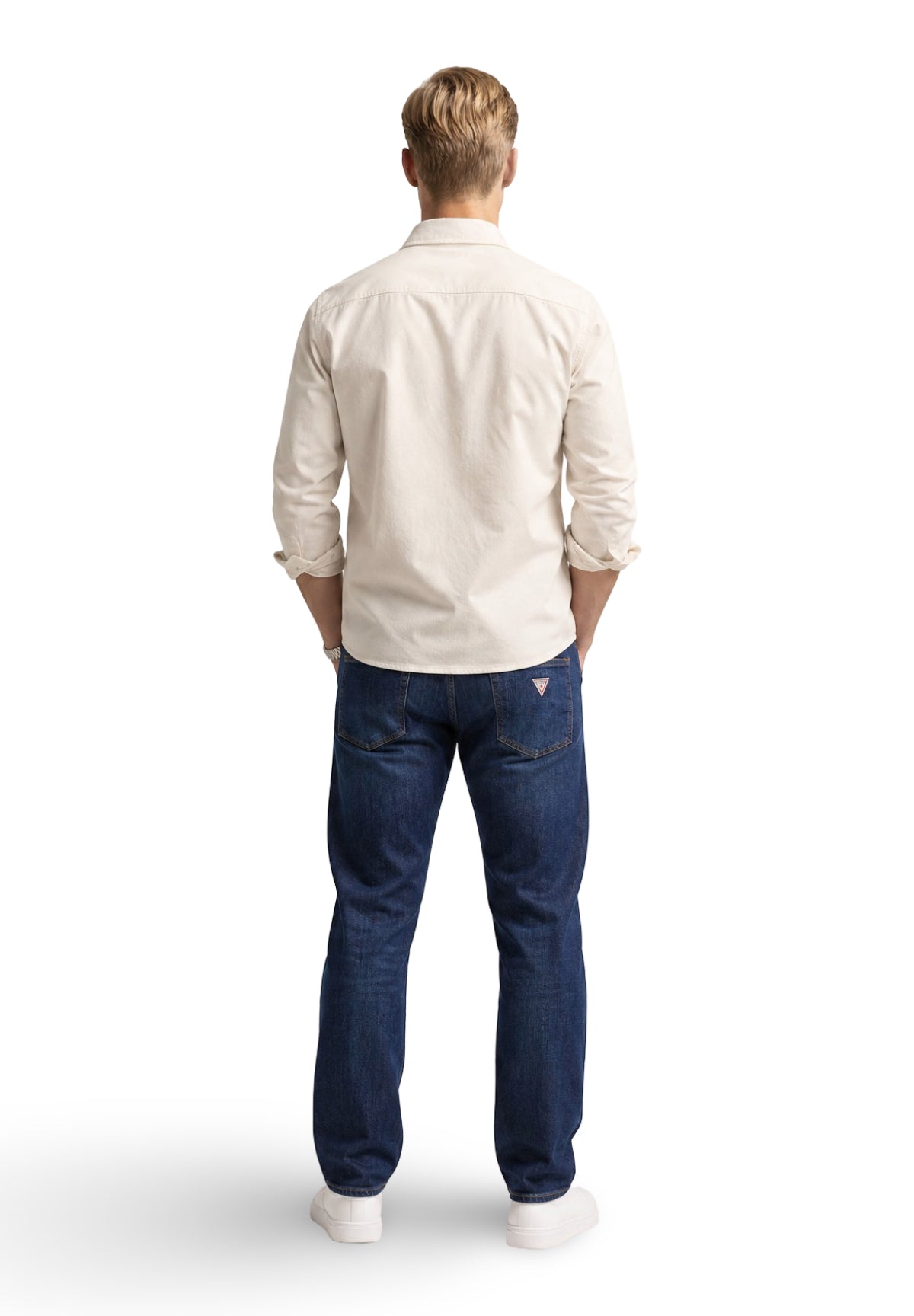 Camicia a Maniche Lunghe Gj Ls Boxi Cropped Pocket Shir M6RH60 Spirit White