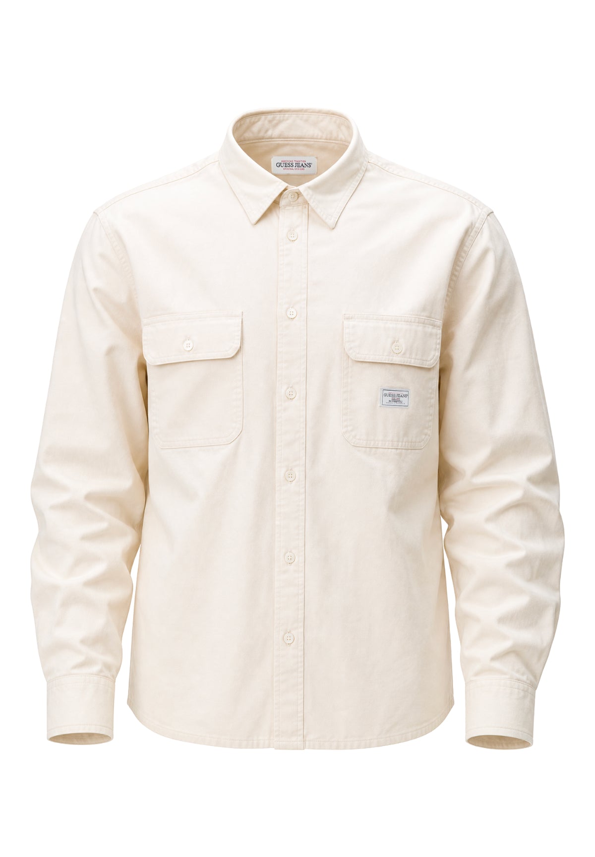 Camicia a Maniche Lunghe Gj Ls Boxi Cropped Pocket Shir M6RH60 Spirit White