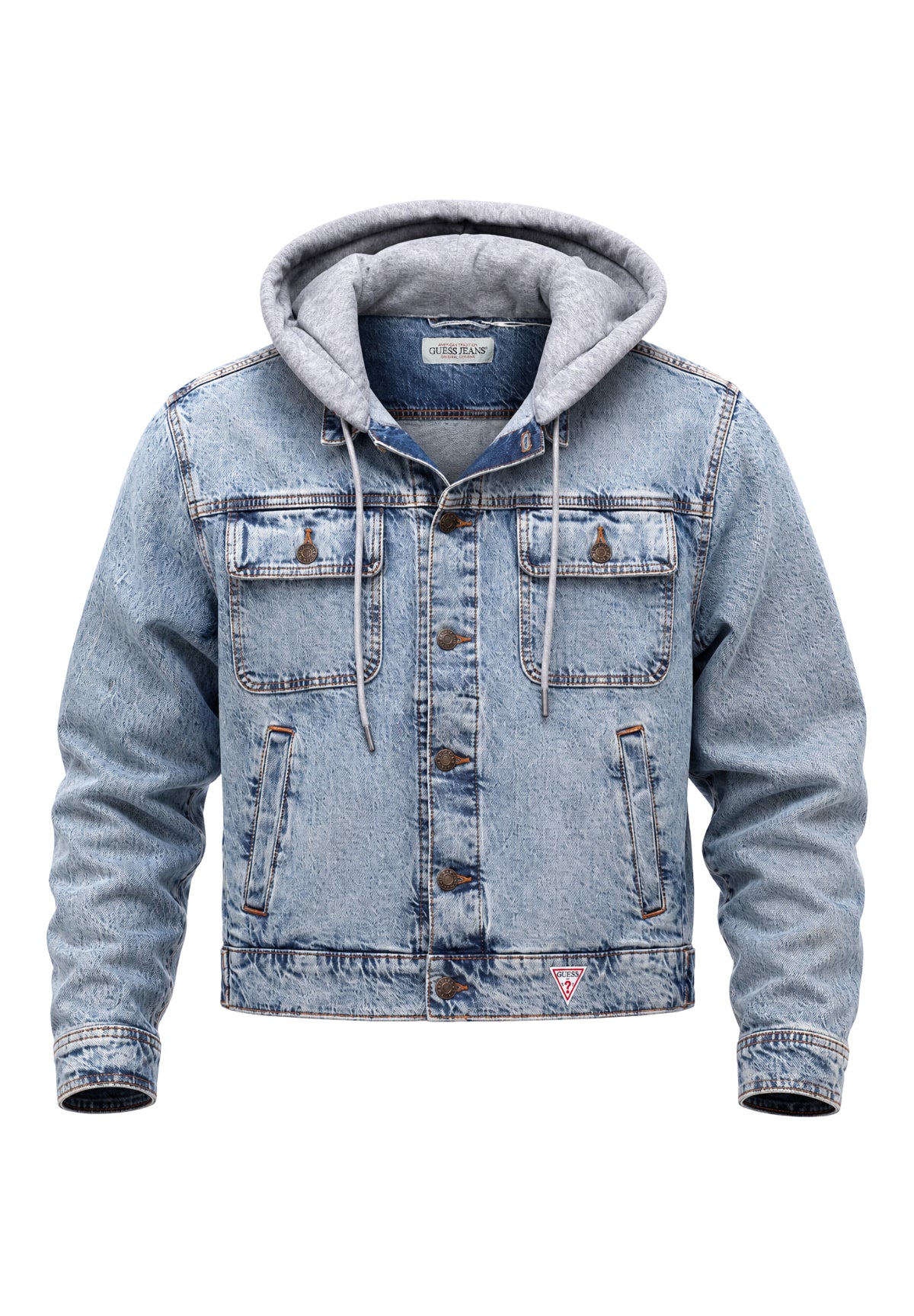 Giubbino di Jeans Gj Cropped Trucker Jacket M6RN67 Gj Tinted Medium Mar
